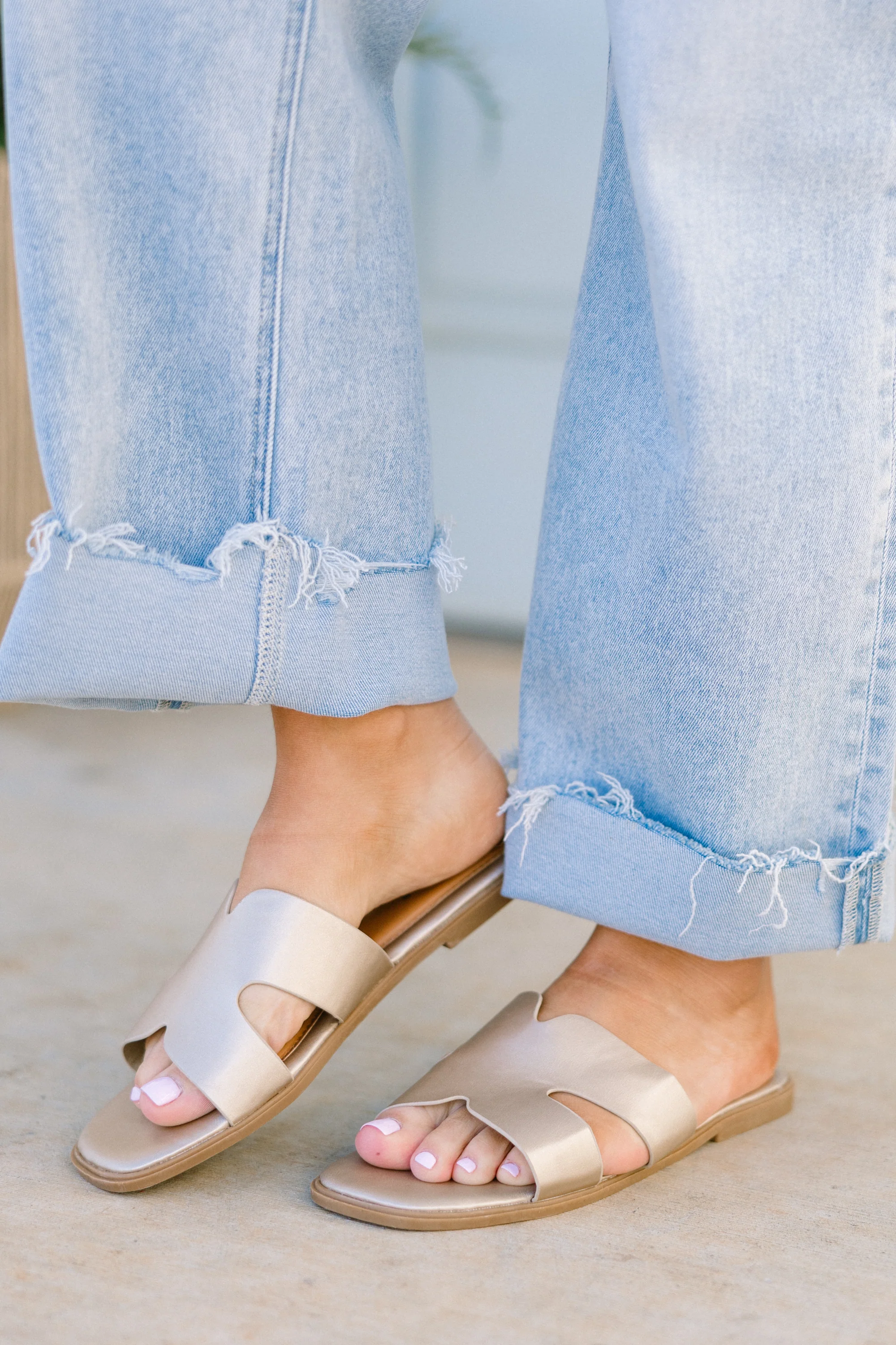 Palm Shores Sandals, Gold - Giverhouse