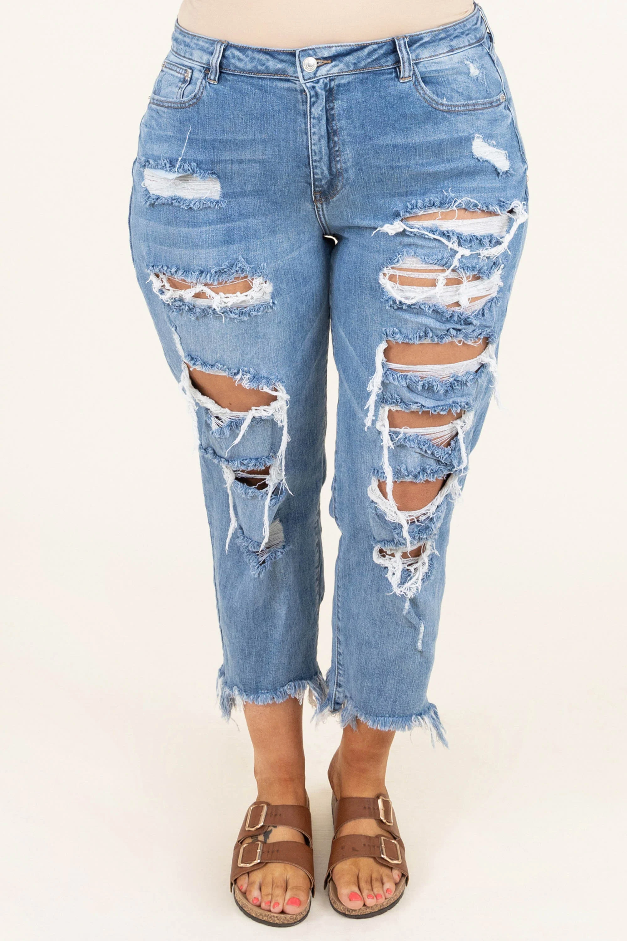 Do It Girlfriend Jeans, Medium Wash - Giverhouse