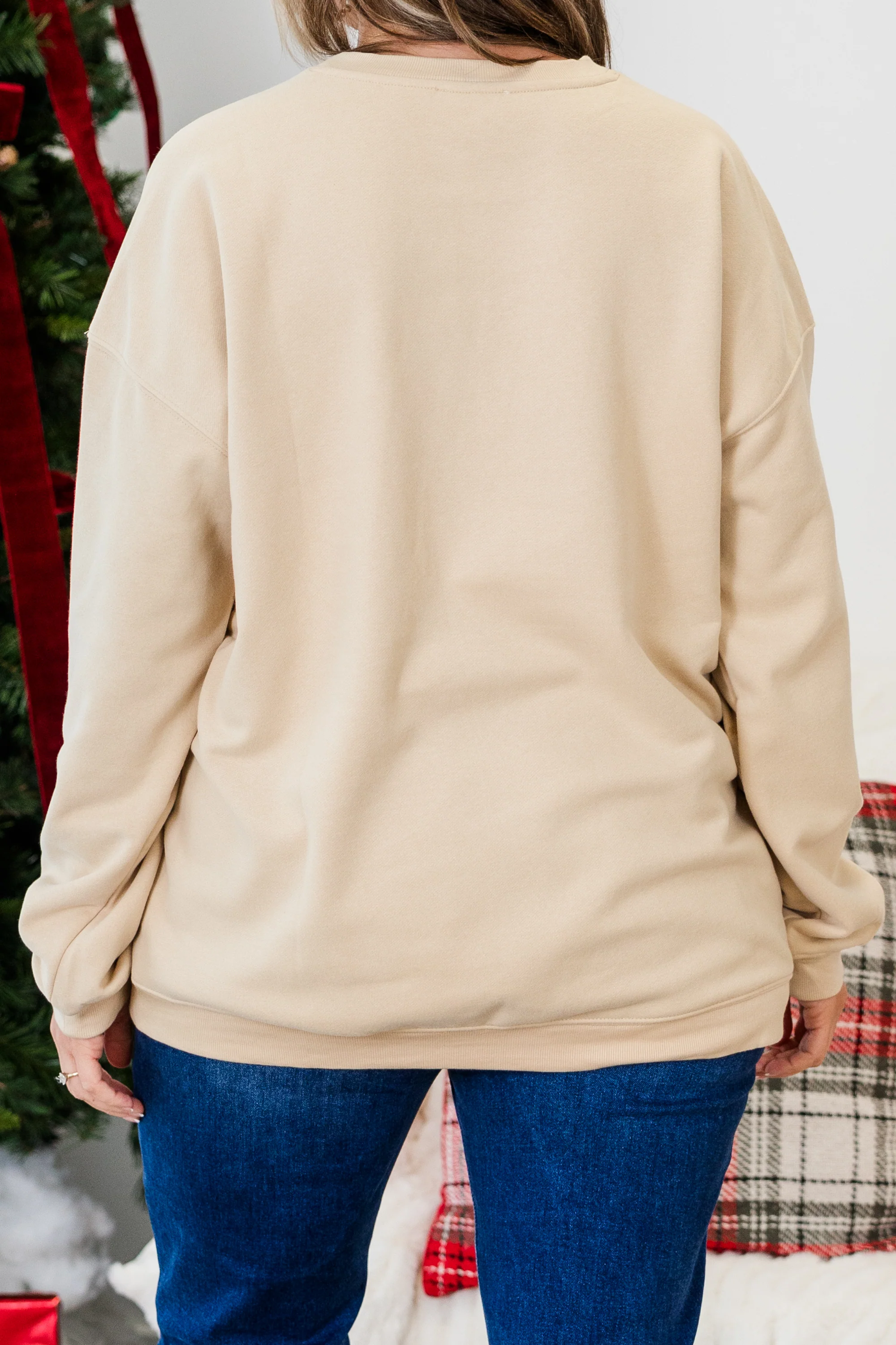 Wrapped In A Bow Pullover, Sand - Giverhouse