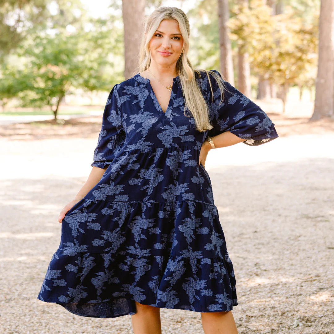 What You Know Dress, Navy Twilight - Giverhouse