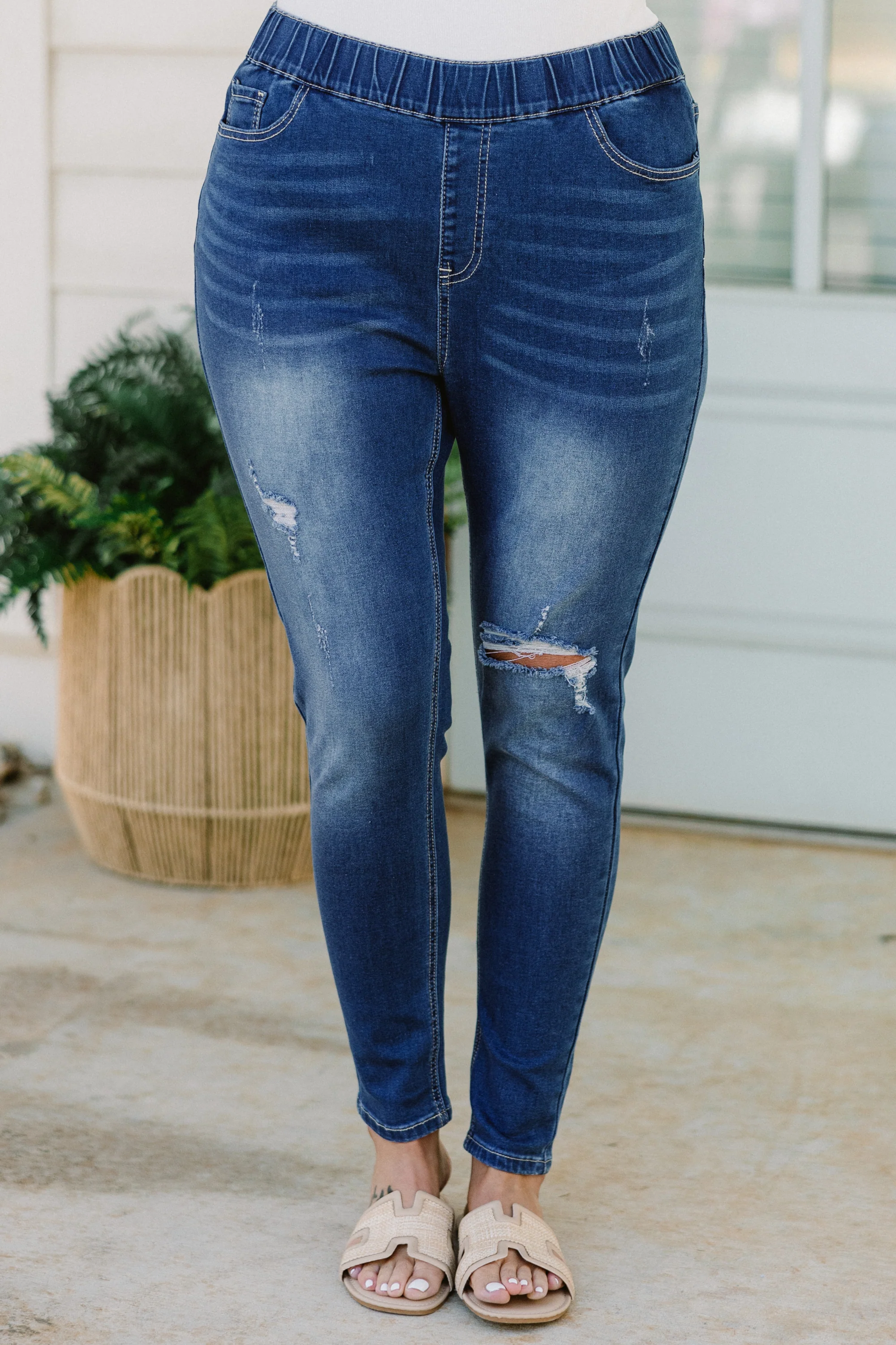 Give Your All Jeggings, Medium Wash - Giverhouse