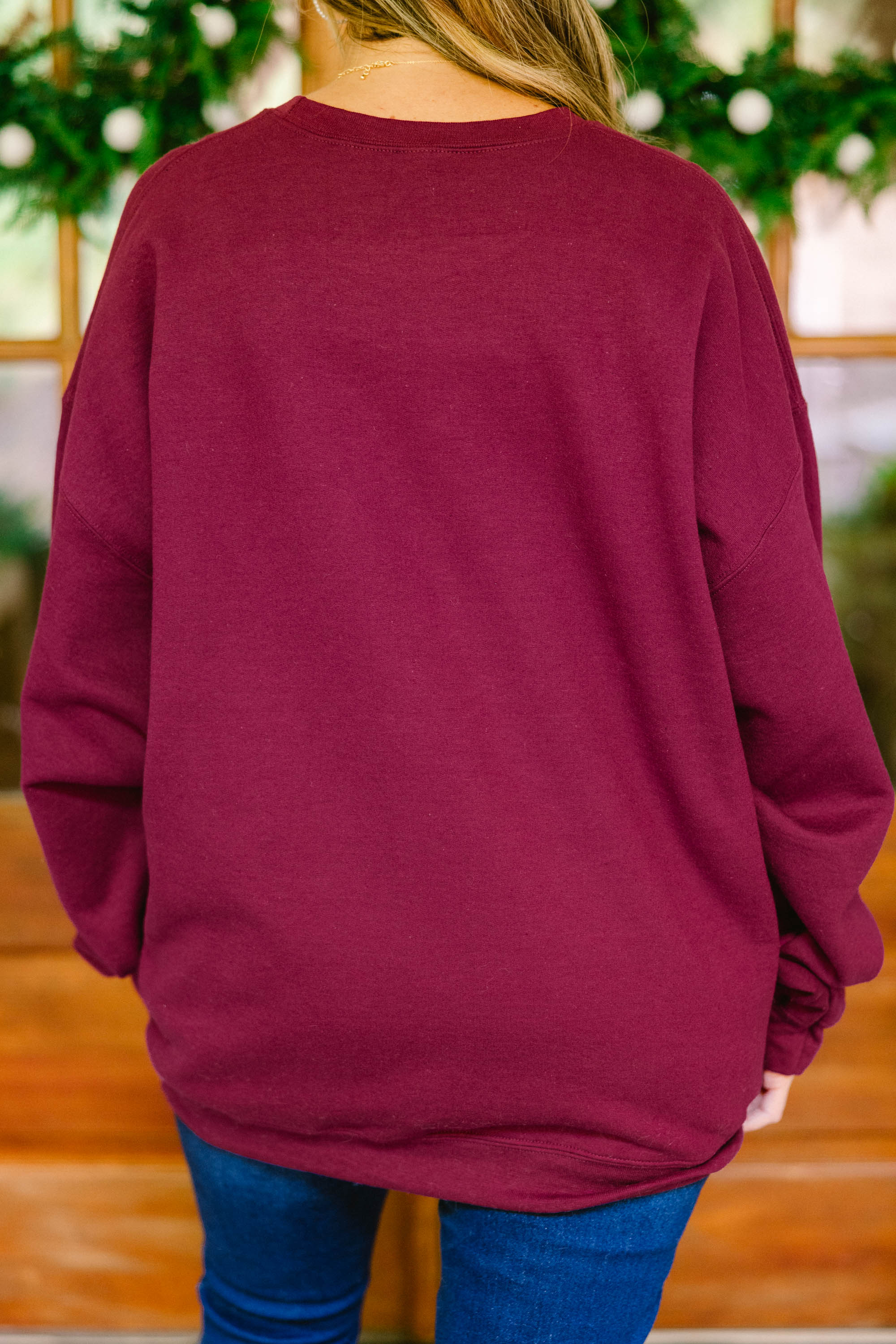 Merry Christmas Everyone Sweatshirt, Maroon - Giverhouse
