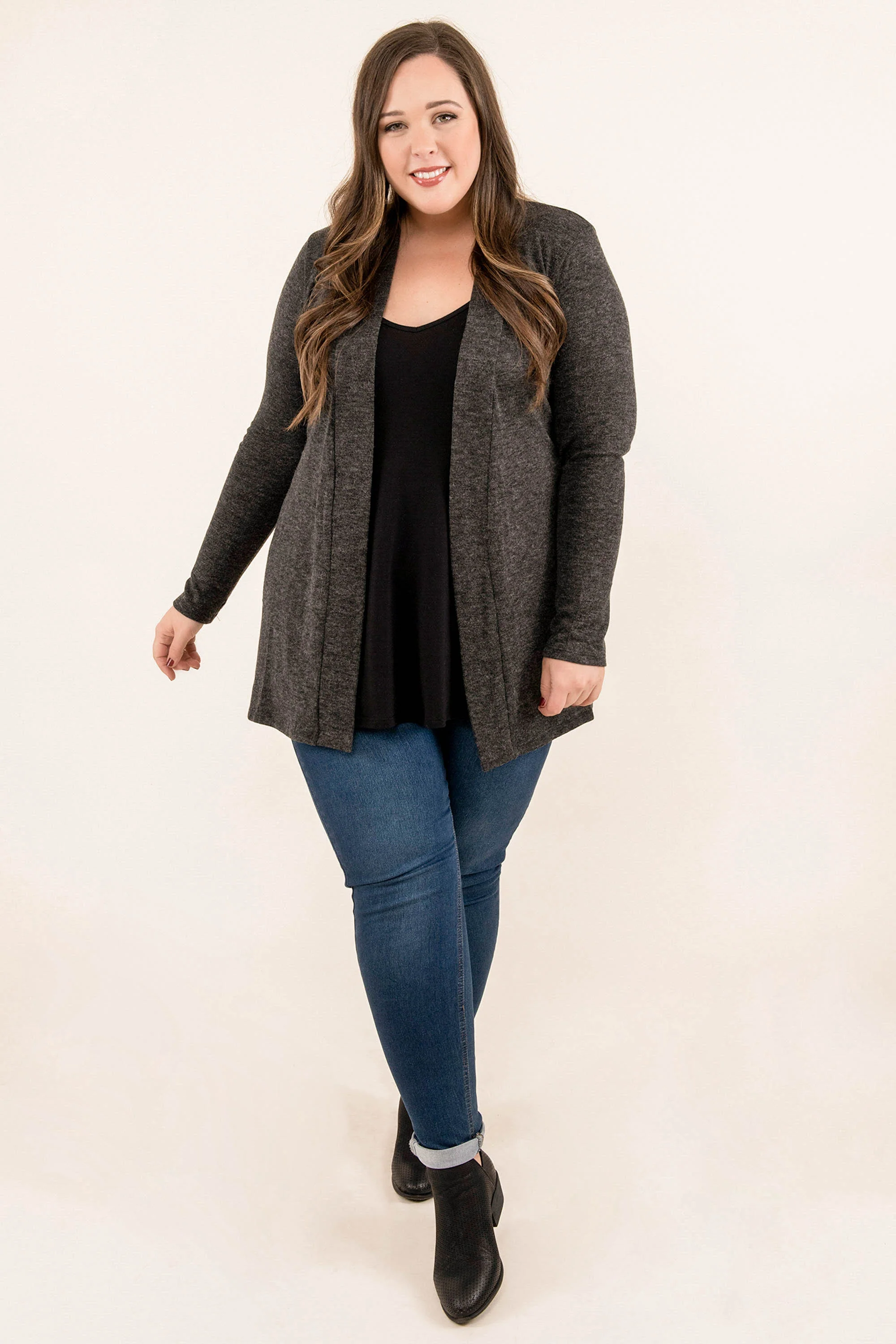 Waiting For This Moment Cardigan, Charcoal - Giverhouse