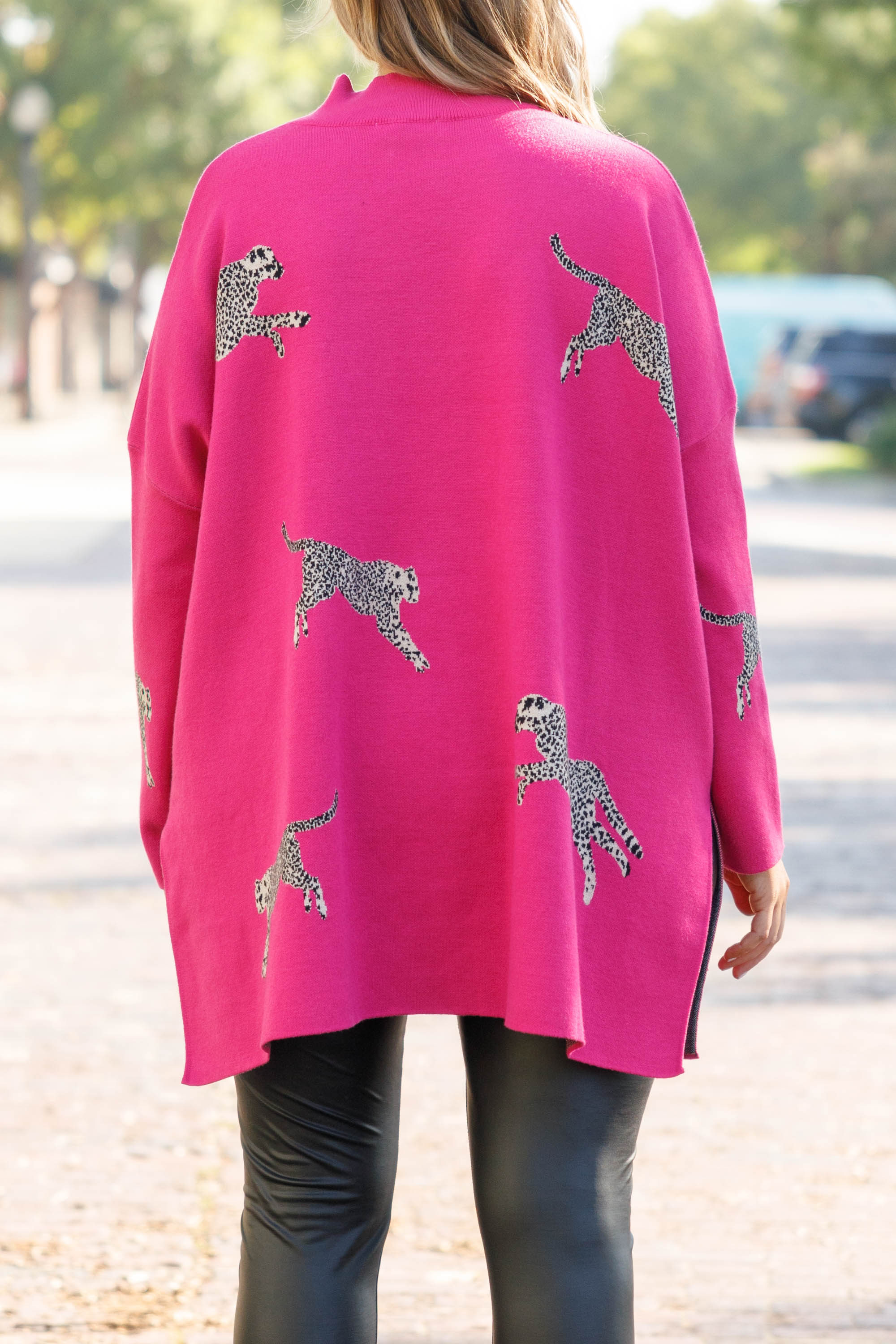 Mother Of The Jungle Sweater, Hot Pink - Giverhouse