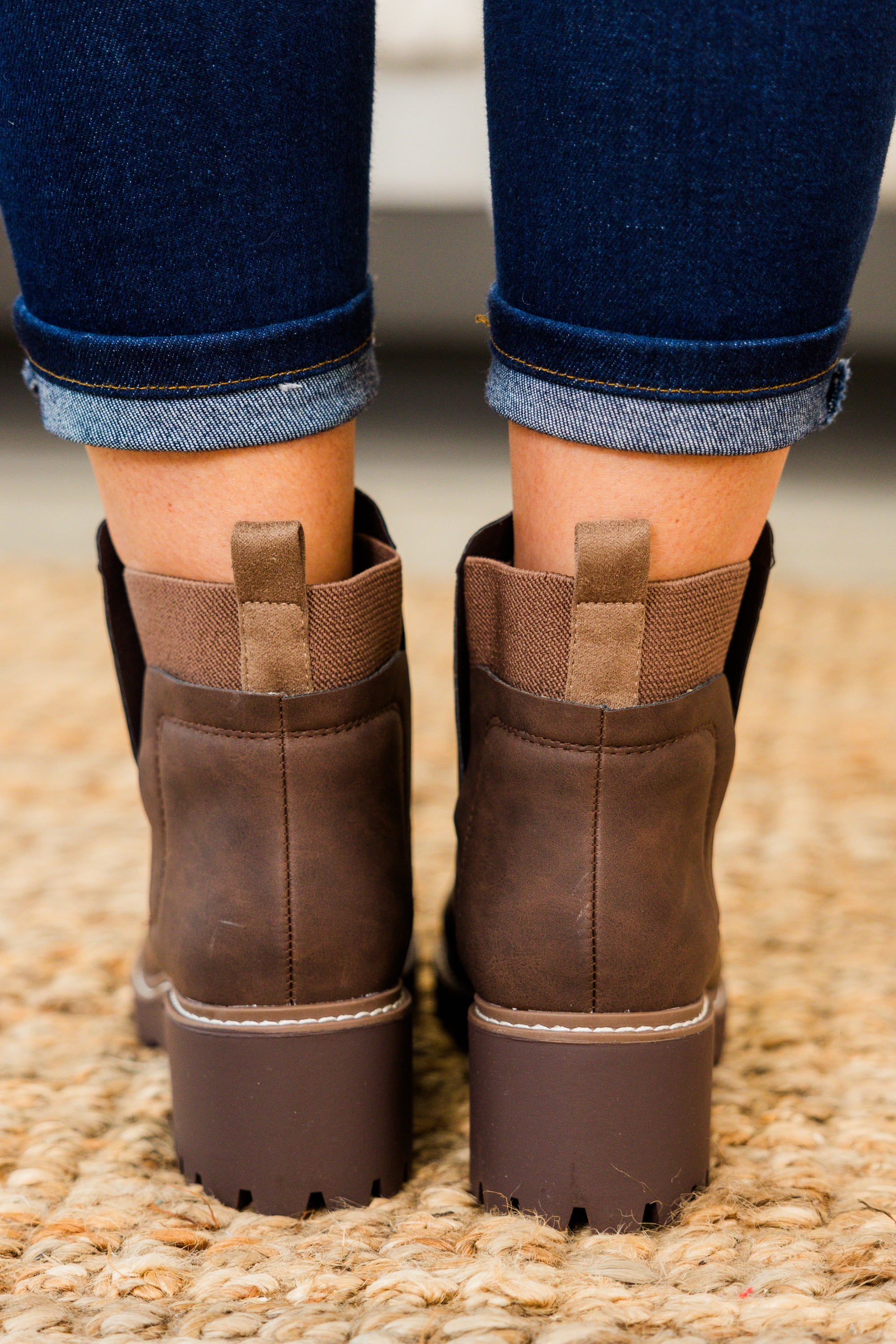 Sleek Street Booties, Brown - Giverhouse