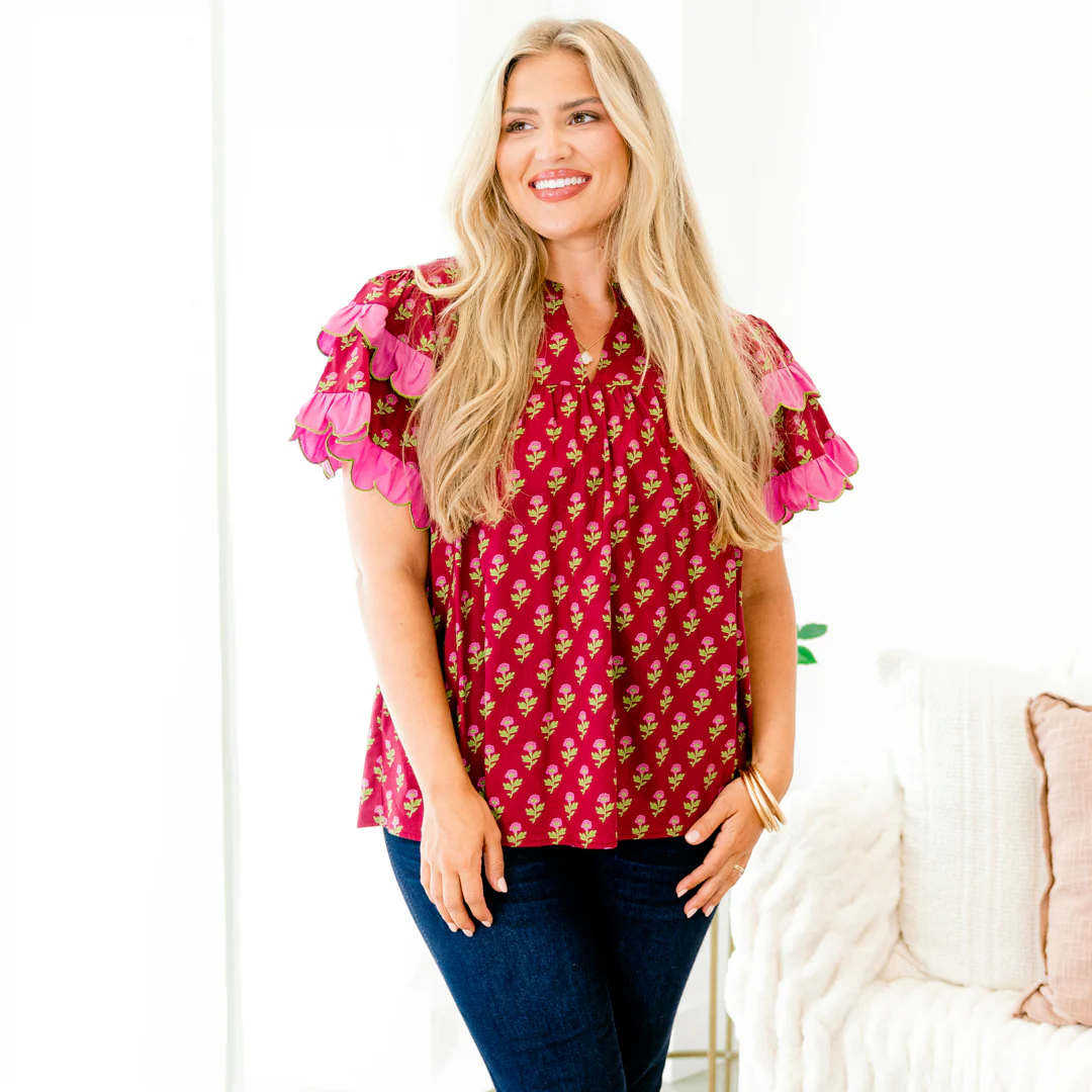 Santorini Bound Top, Red - Giverhouse