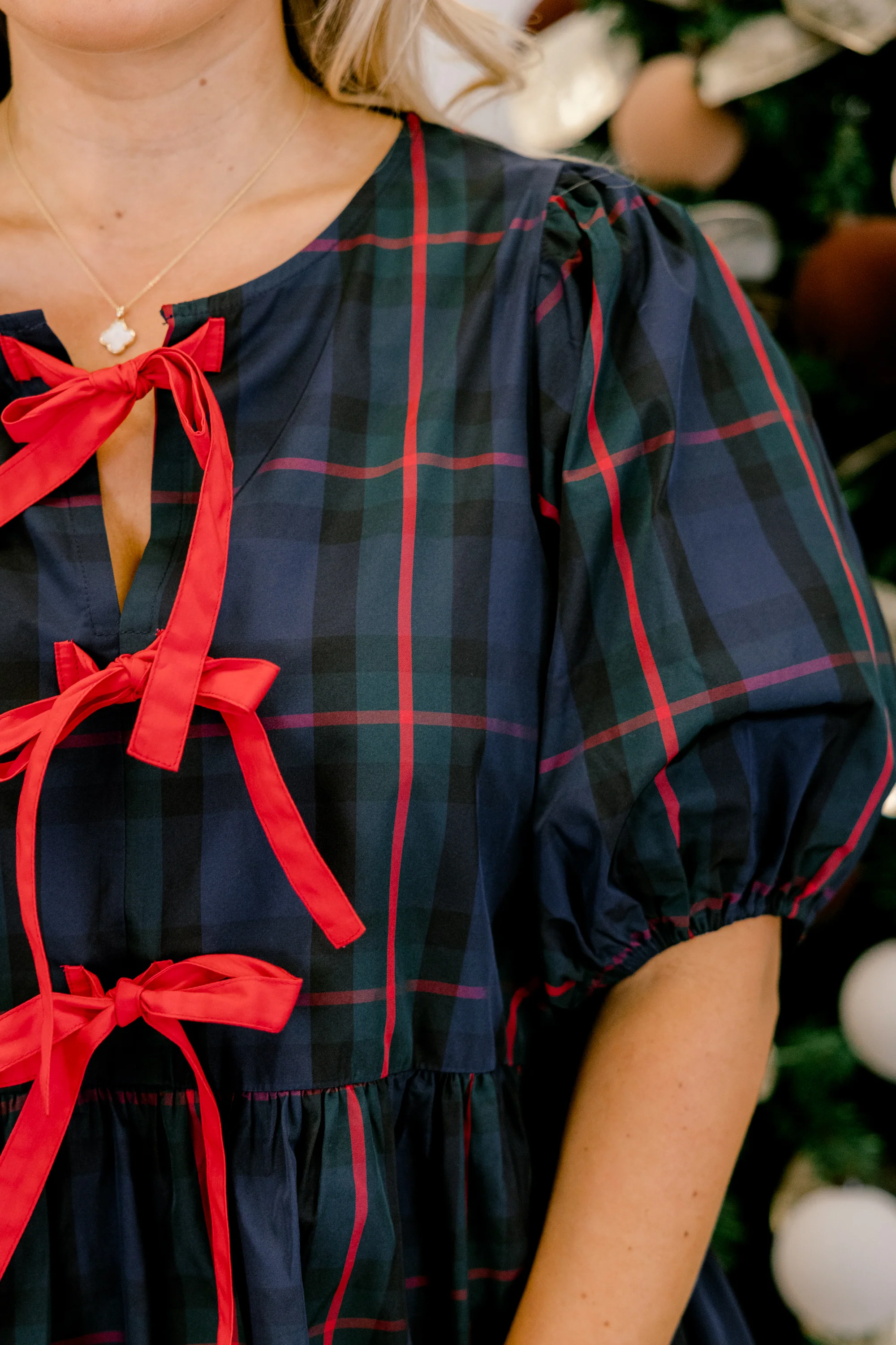 Take It Easy Now Top, Navy Plaid - Giverhouse