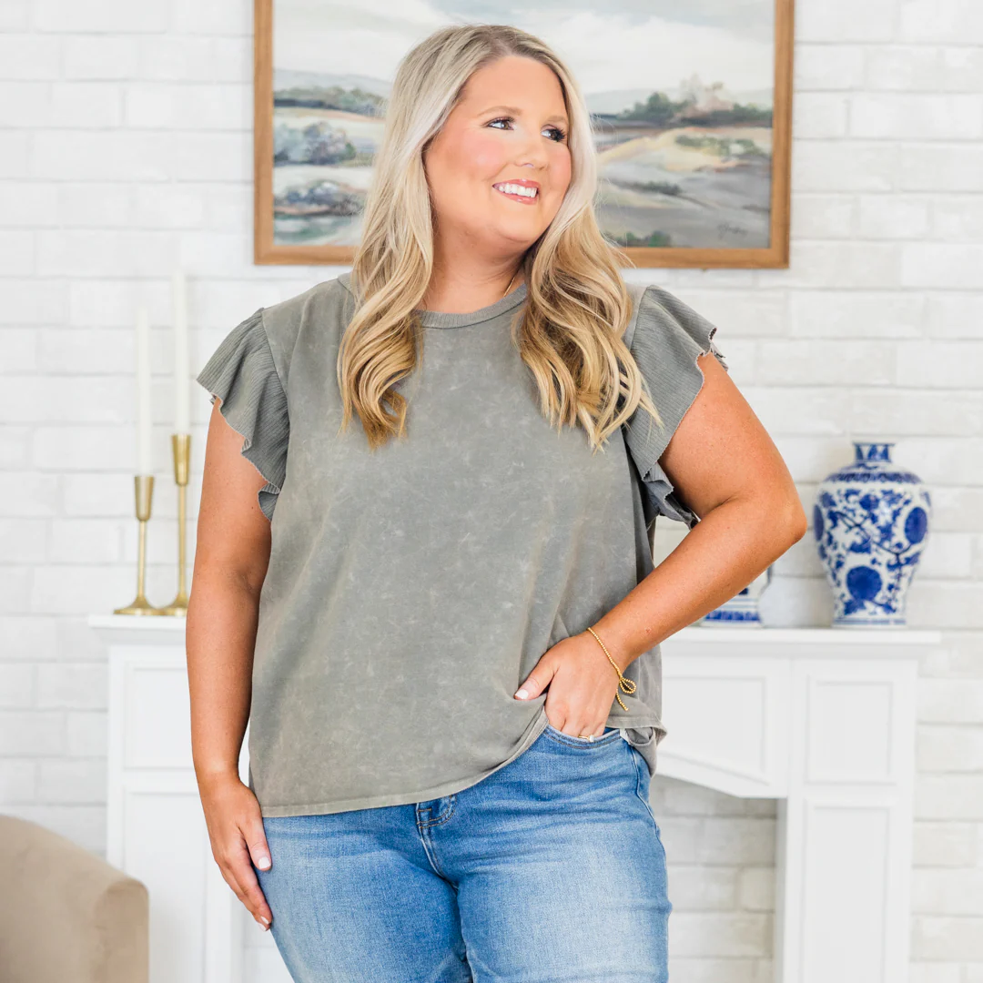 Wild Confidence Top, Charcoal - Giverhouse