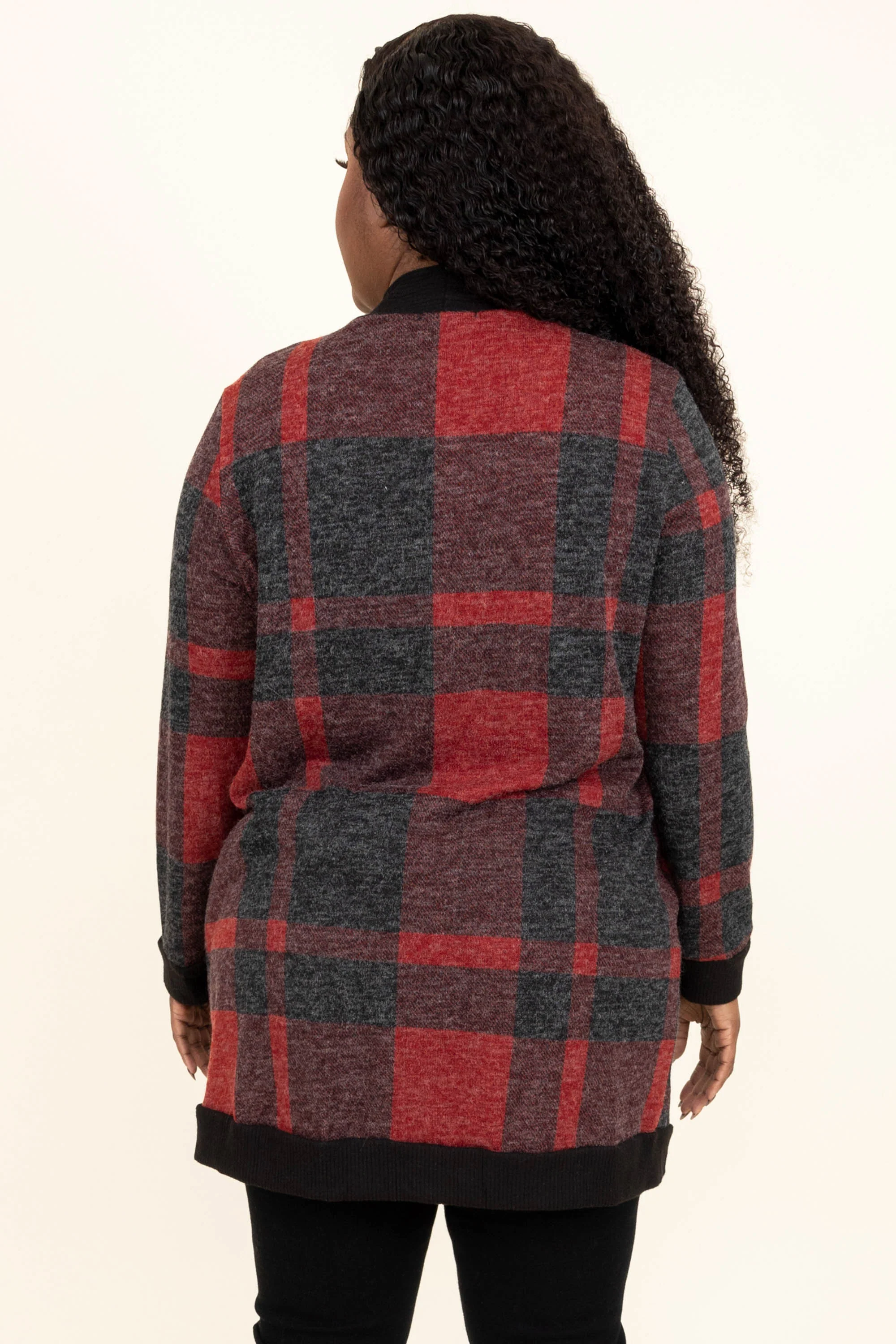 Warm By The Fireplace Cardigan, Red - Giverhouse