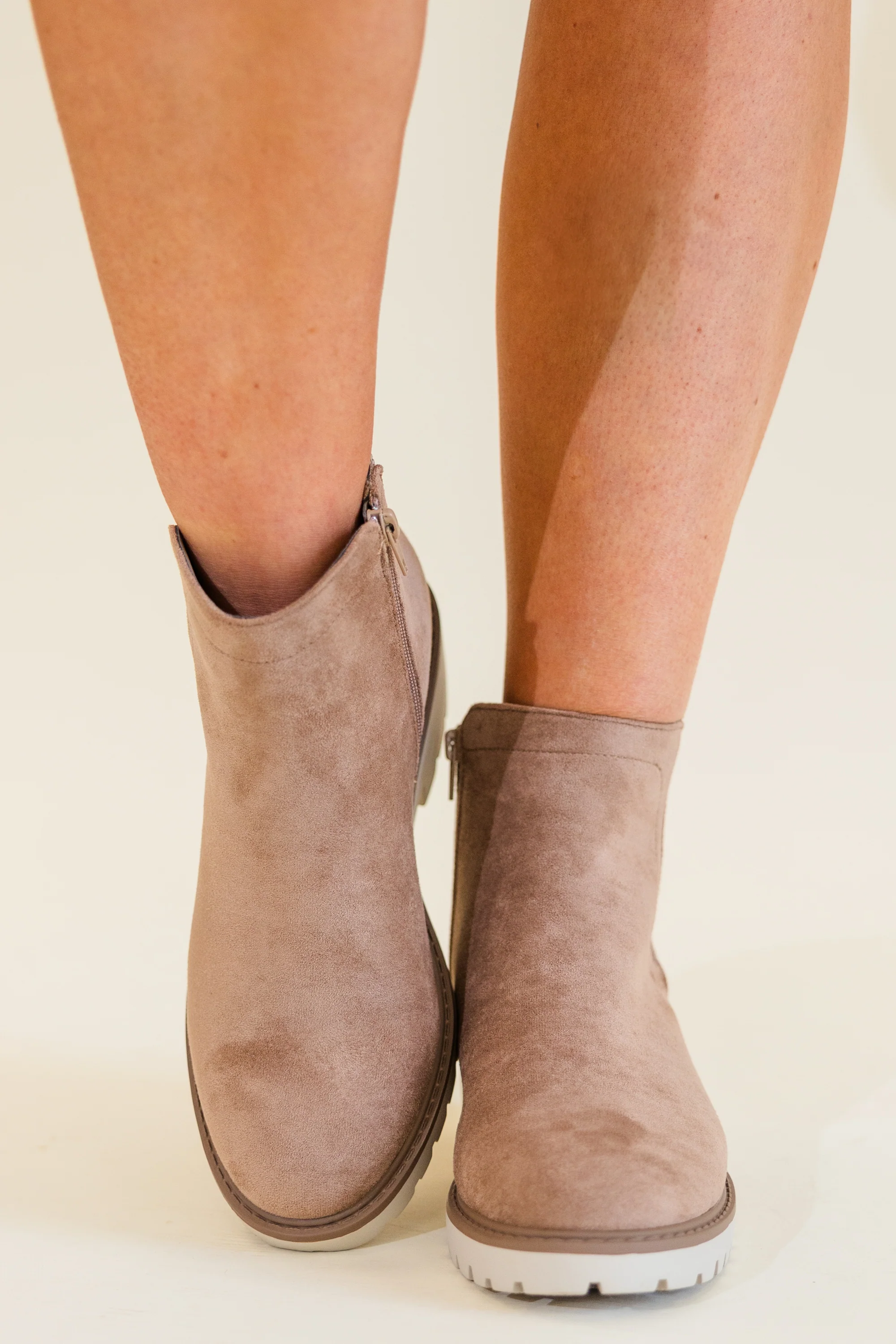 Bet Your Boots Booties, Taupe - Giverhouse