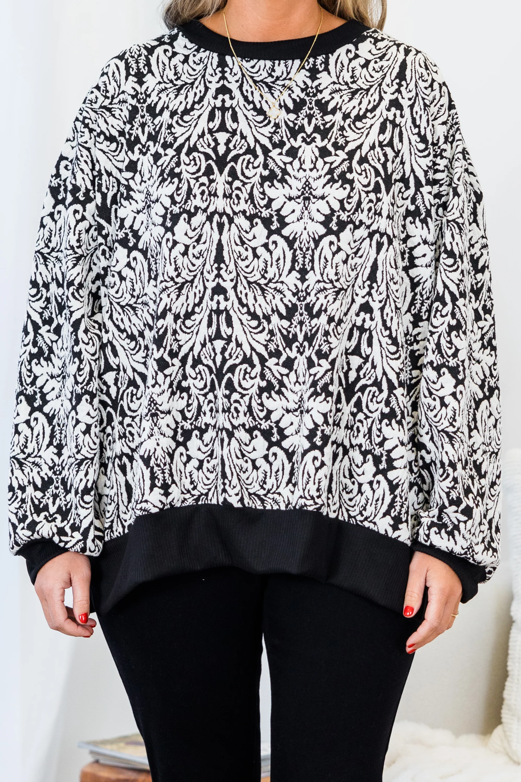 Life Is Crazy Sweater, Black - Giverhouse