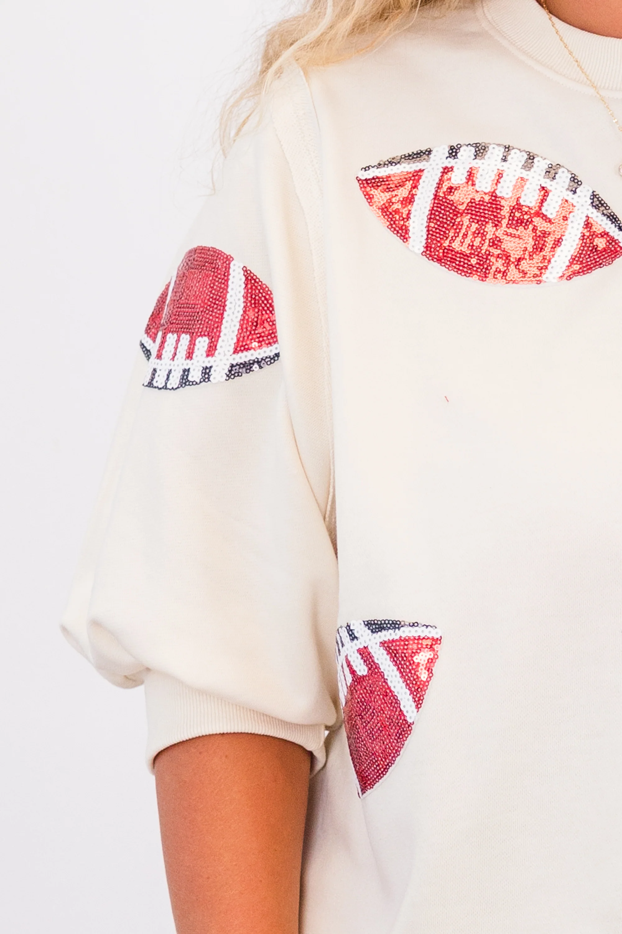 Touchdown Sparkle Top, Ivory - Giverhouse