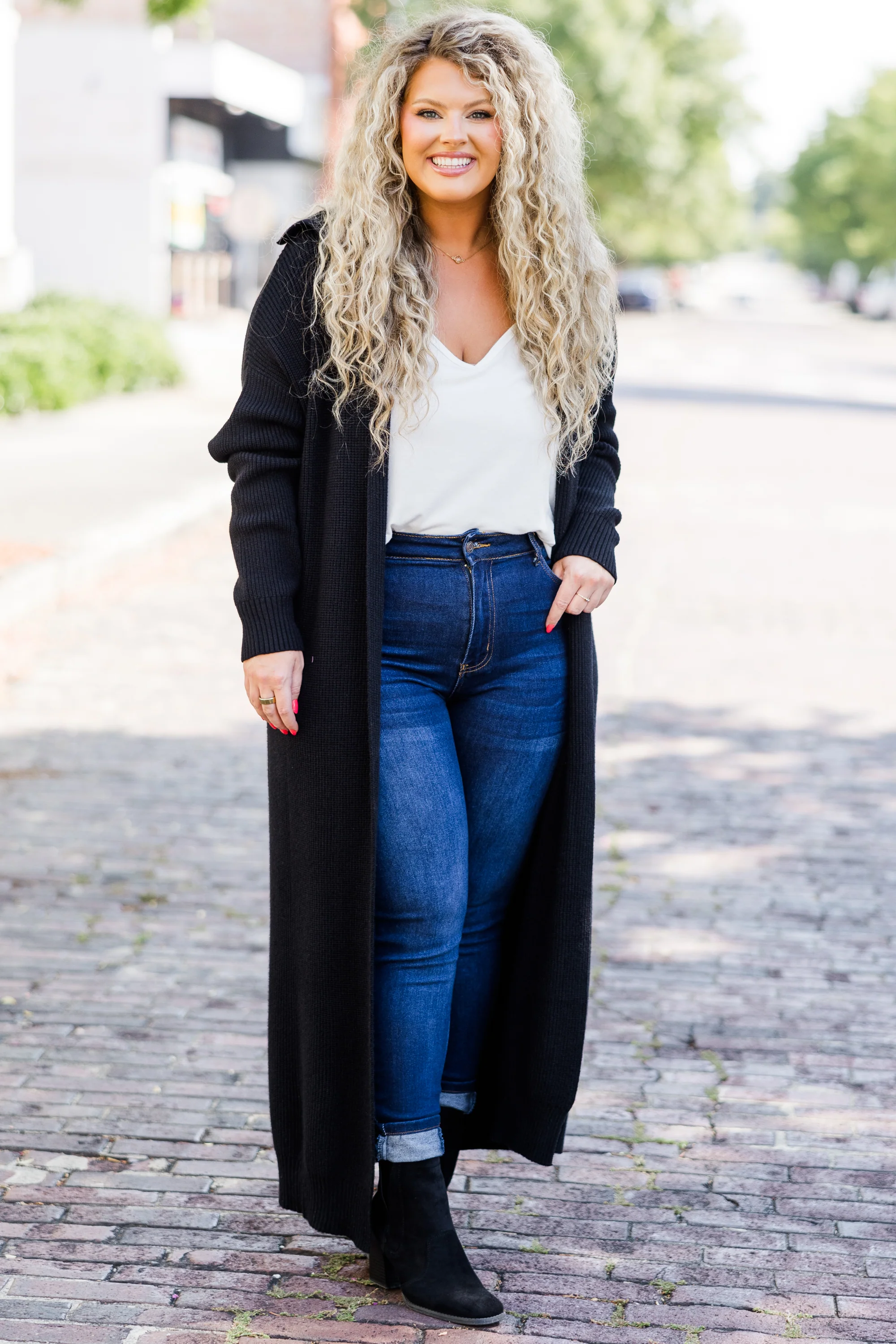 Maple Leaf Cardigan, Black - Giverhouse