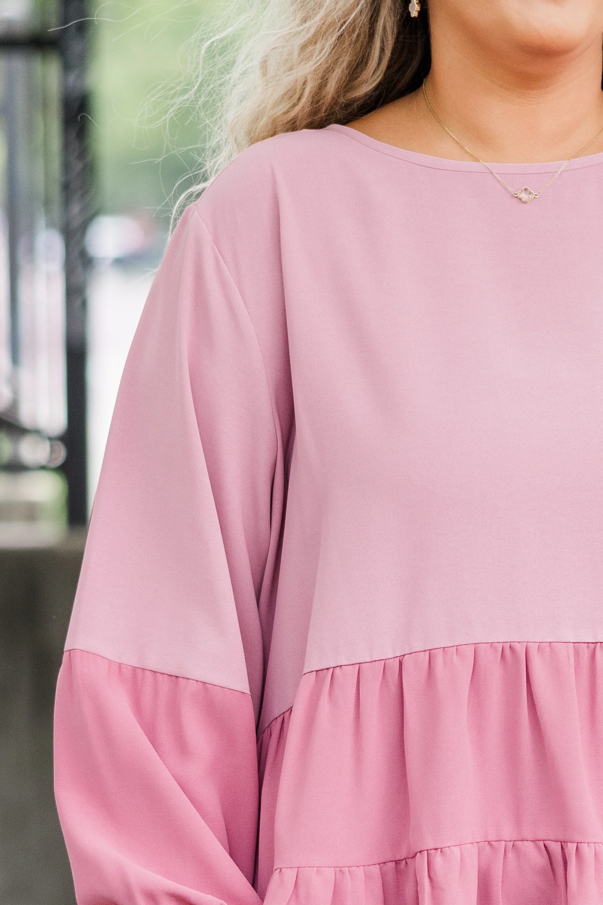 One Call Away Top, Mauve - Giverhouse