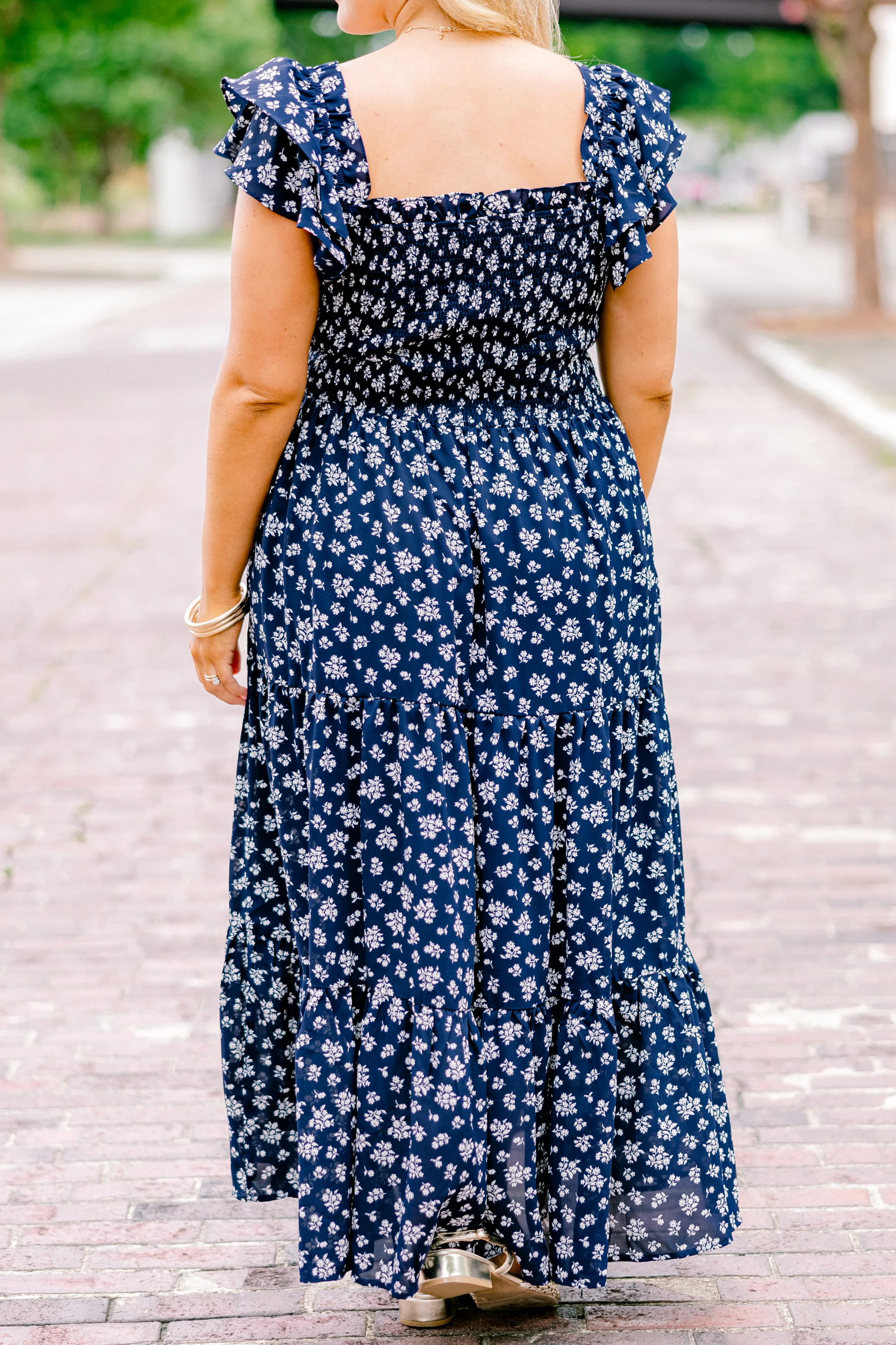 The Wildflower's Song Maxi Dress, Navy - Giverhouse