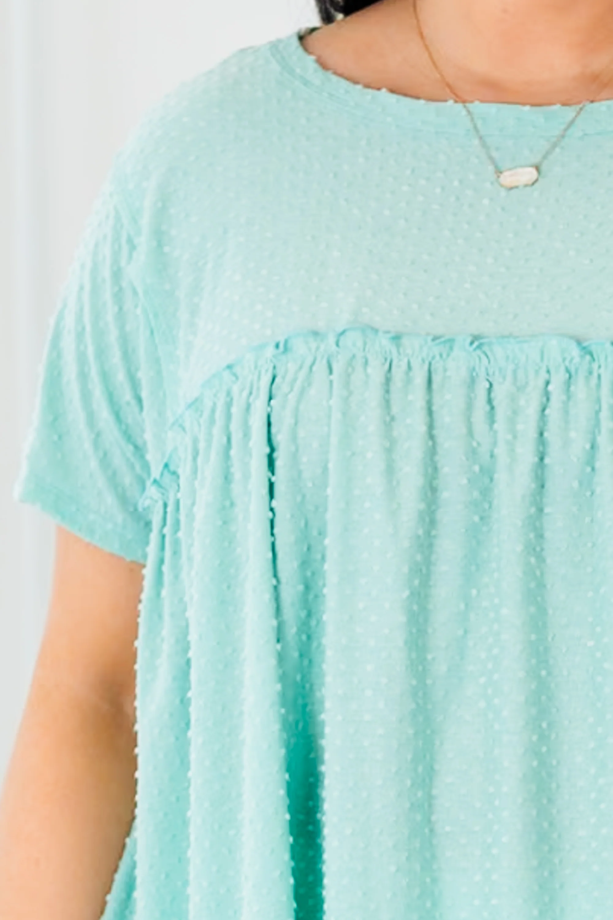 Let's Chat Today Top, Aqua - Giverhouse