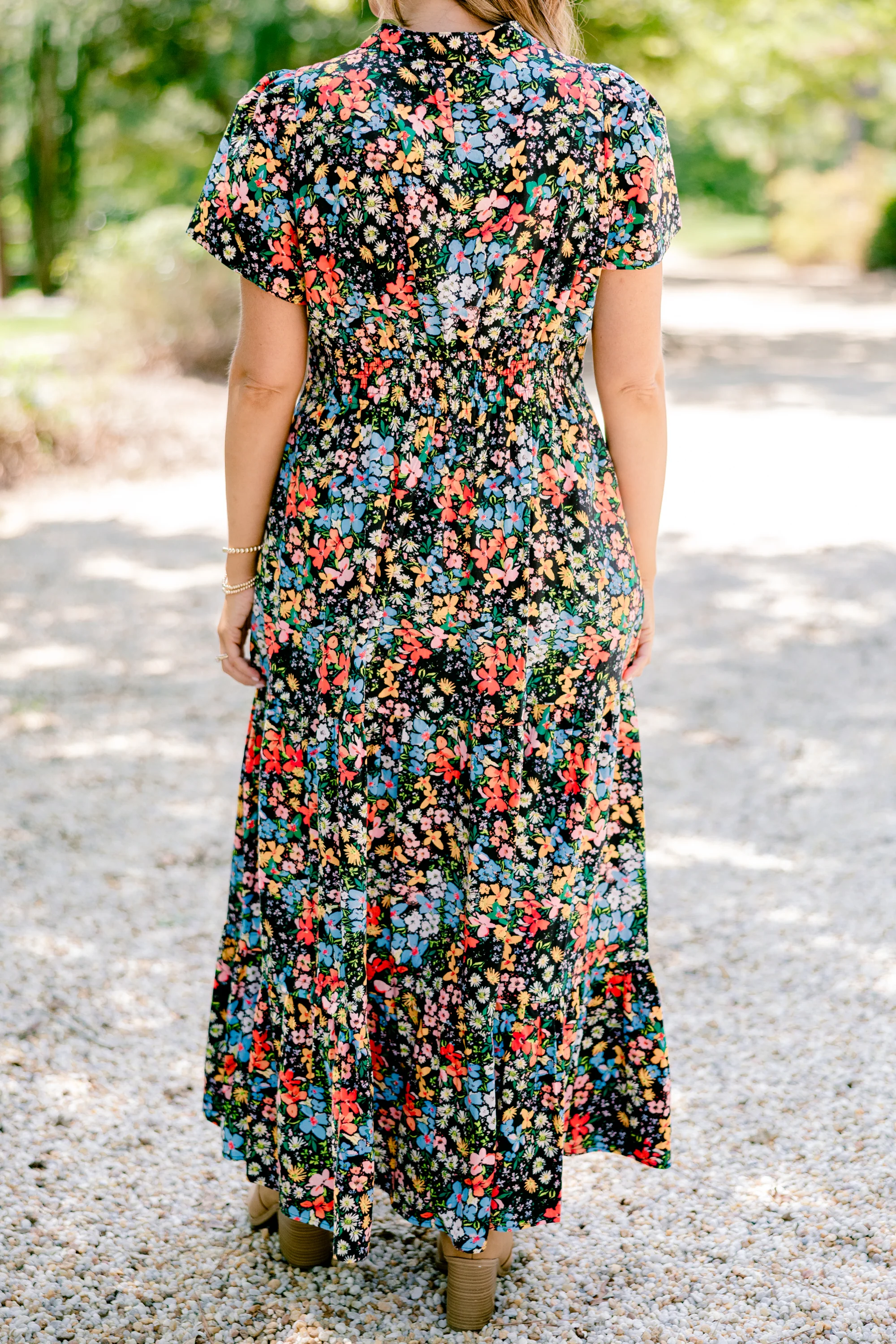 Endless Time Maxi Dress, Black Floral - Giverhouse