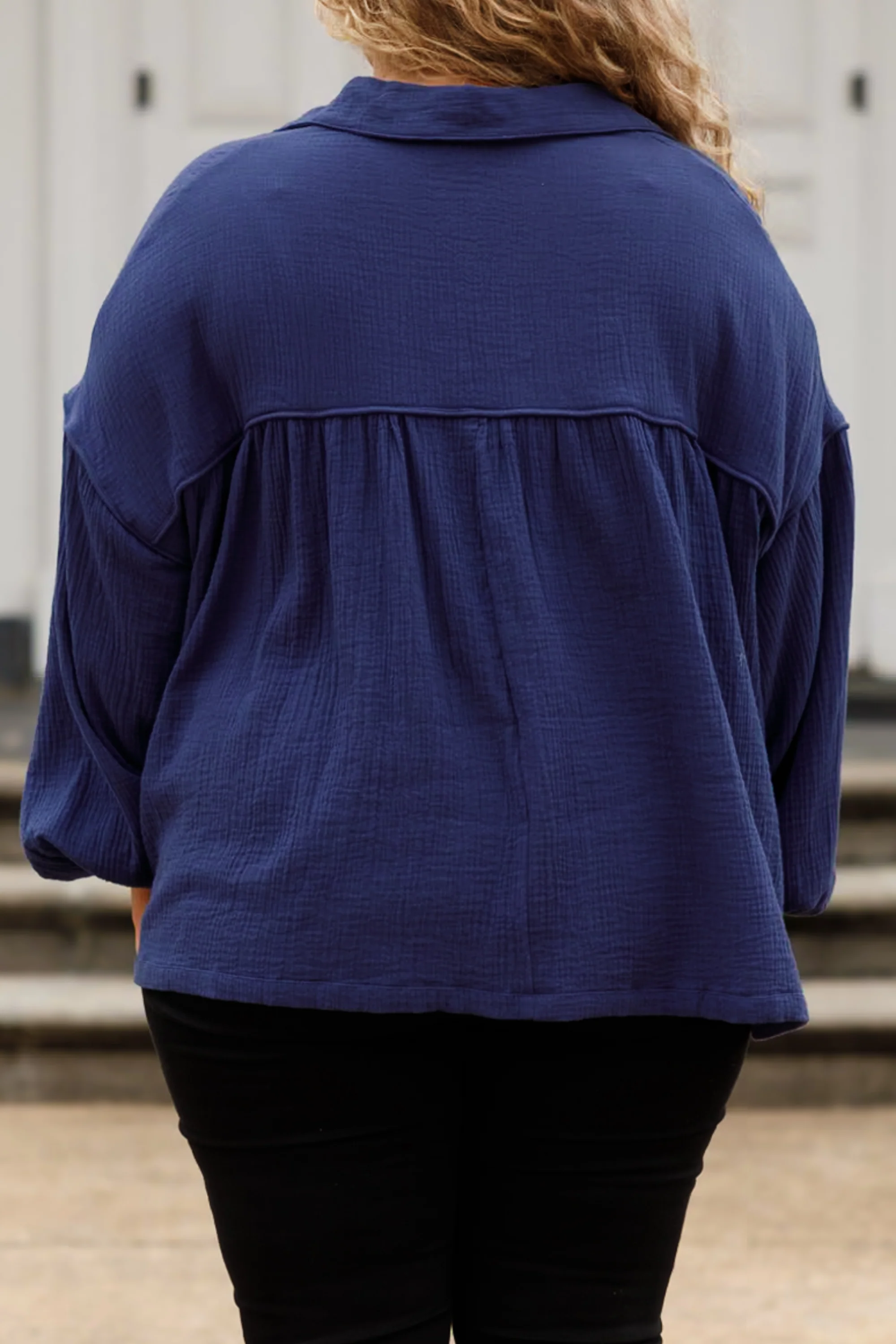 Actions Speak Louder Top, Blue - Giverhouse