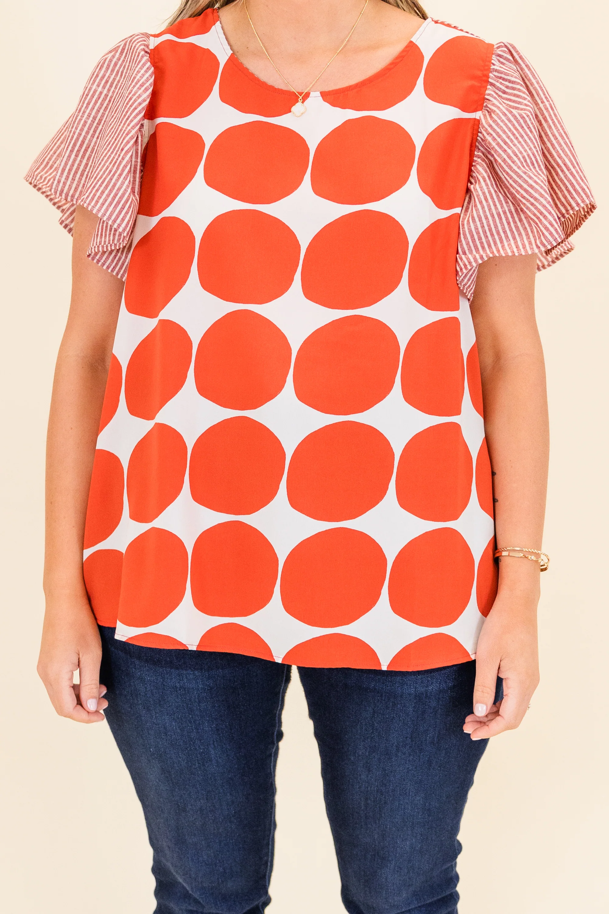 Groovy Pop Top, Red - Giverhouse