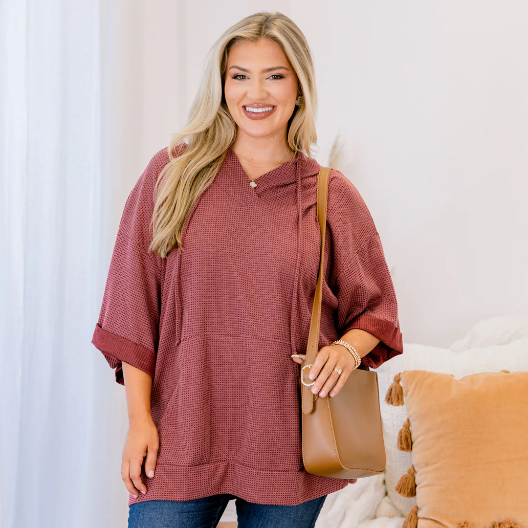 Fresh Outside Air Top, Wine - Giverhouse