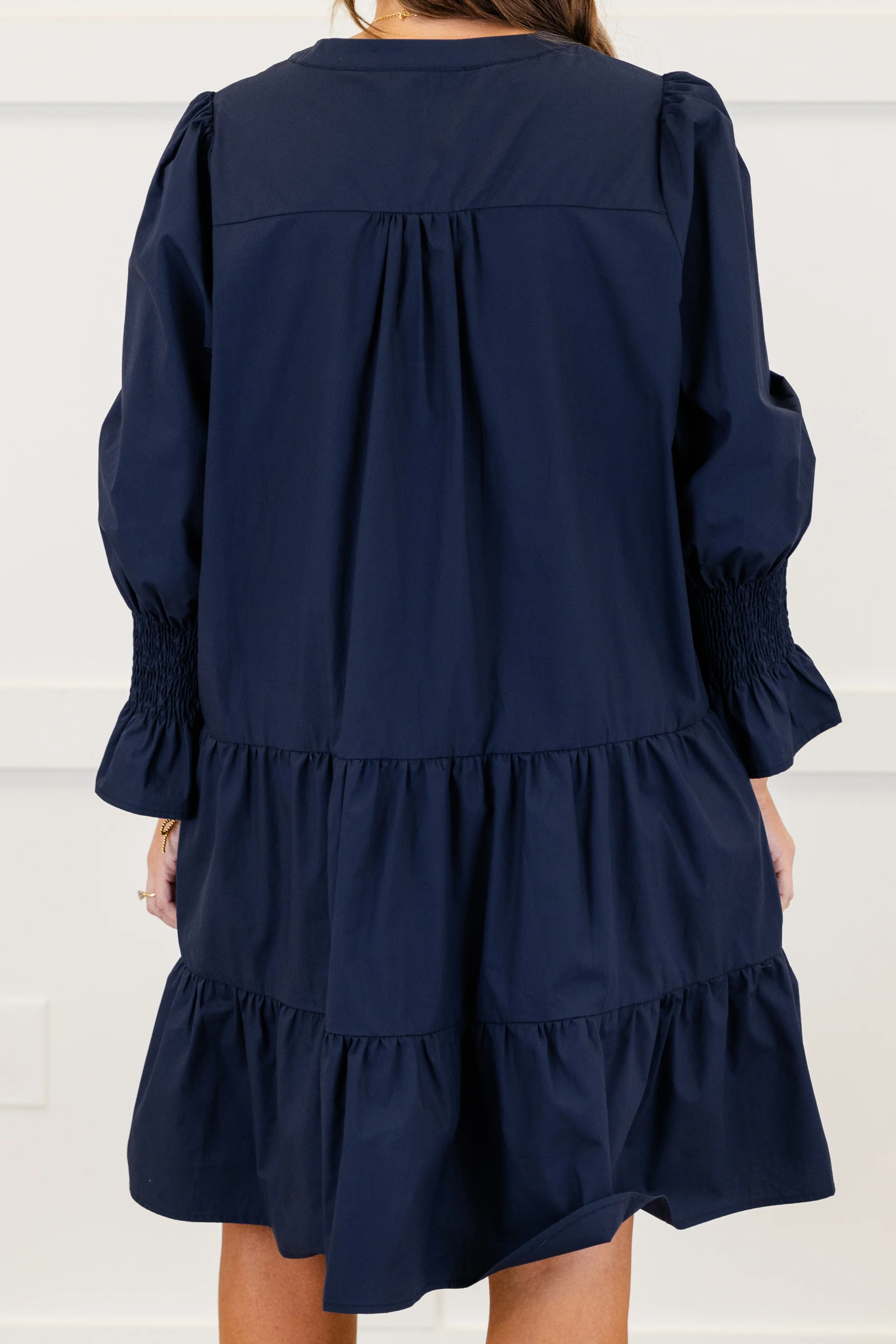 What You Know Dress, Navy - Giverhouse