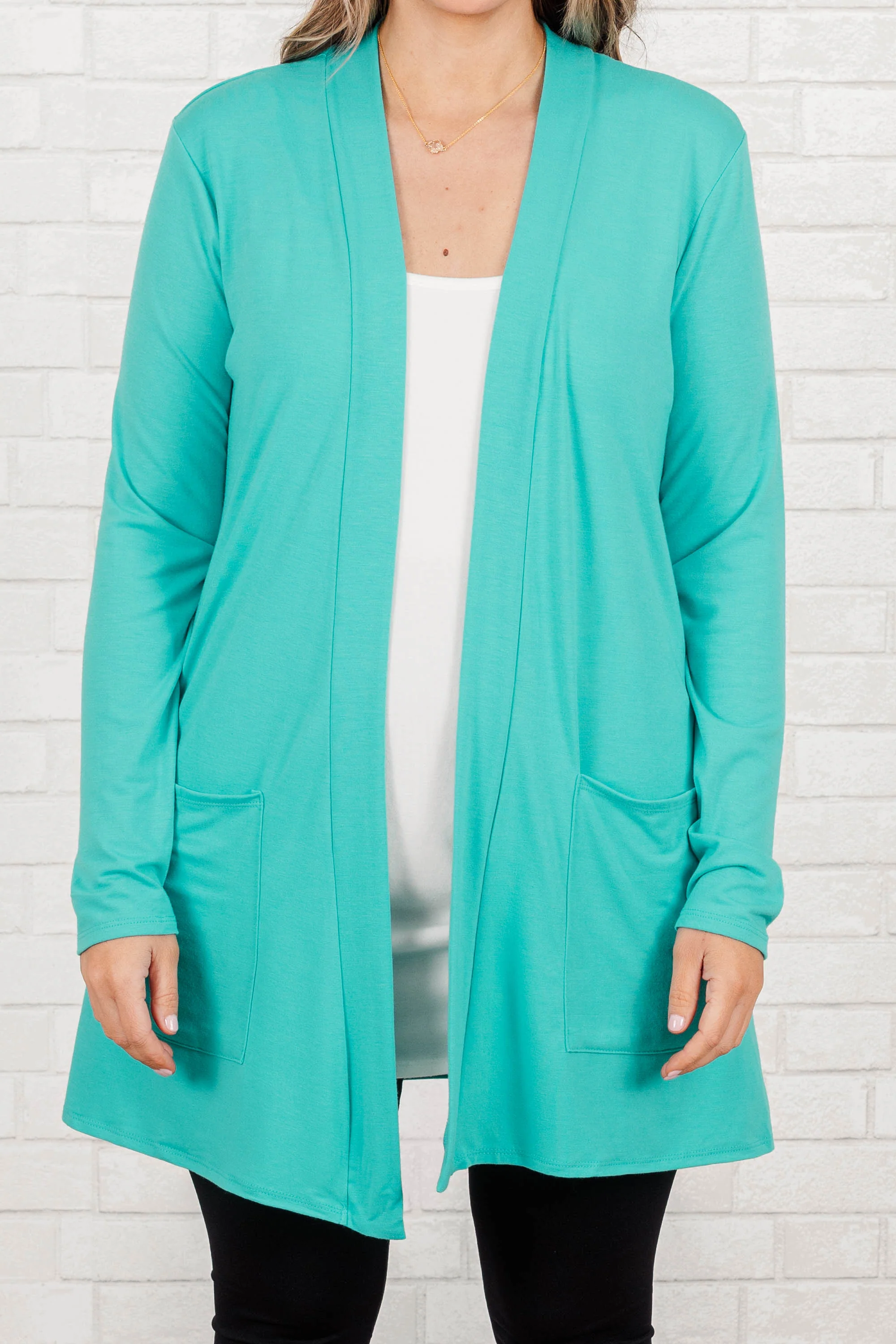 Kindness And Compassion Cardigan, Dusty Teal - Giverhouse