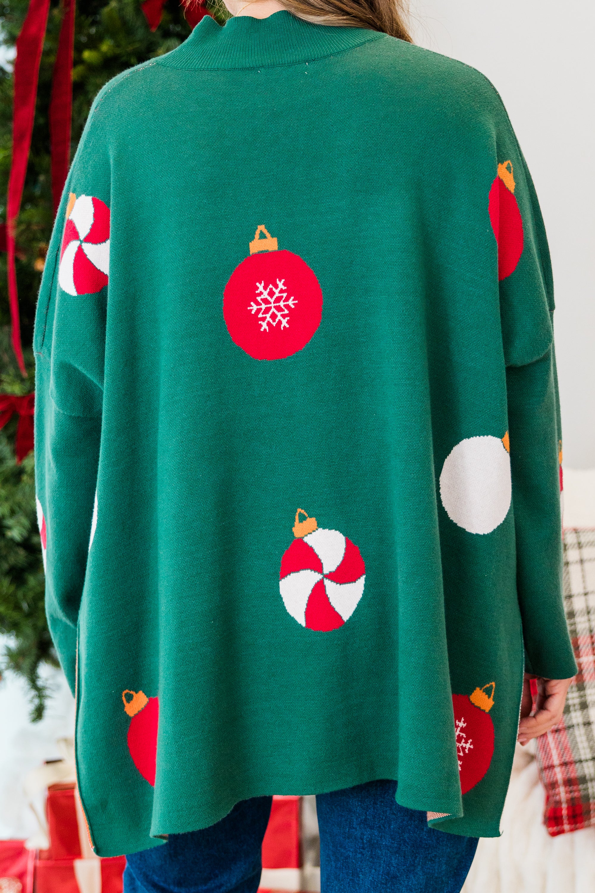 Everything And More Sweater, Green Ornament - Giverhouse