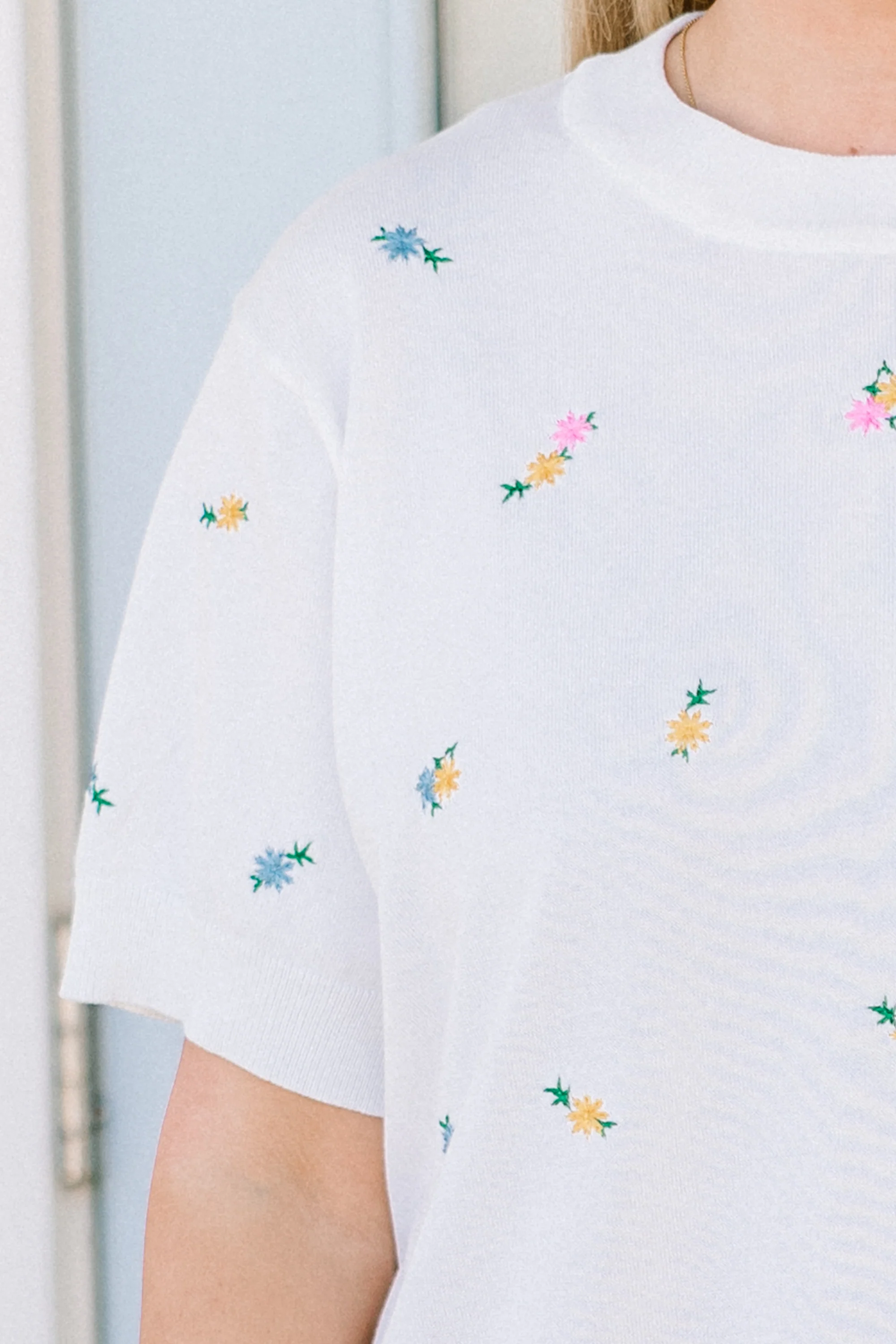 All I Want Is Spring Sweater, White - Giverhouse