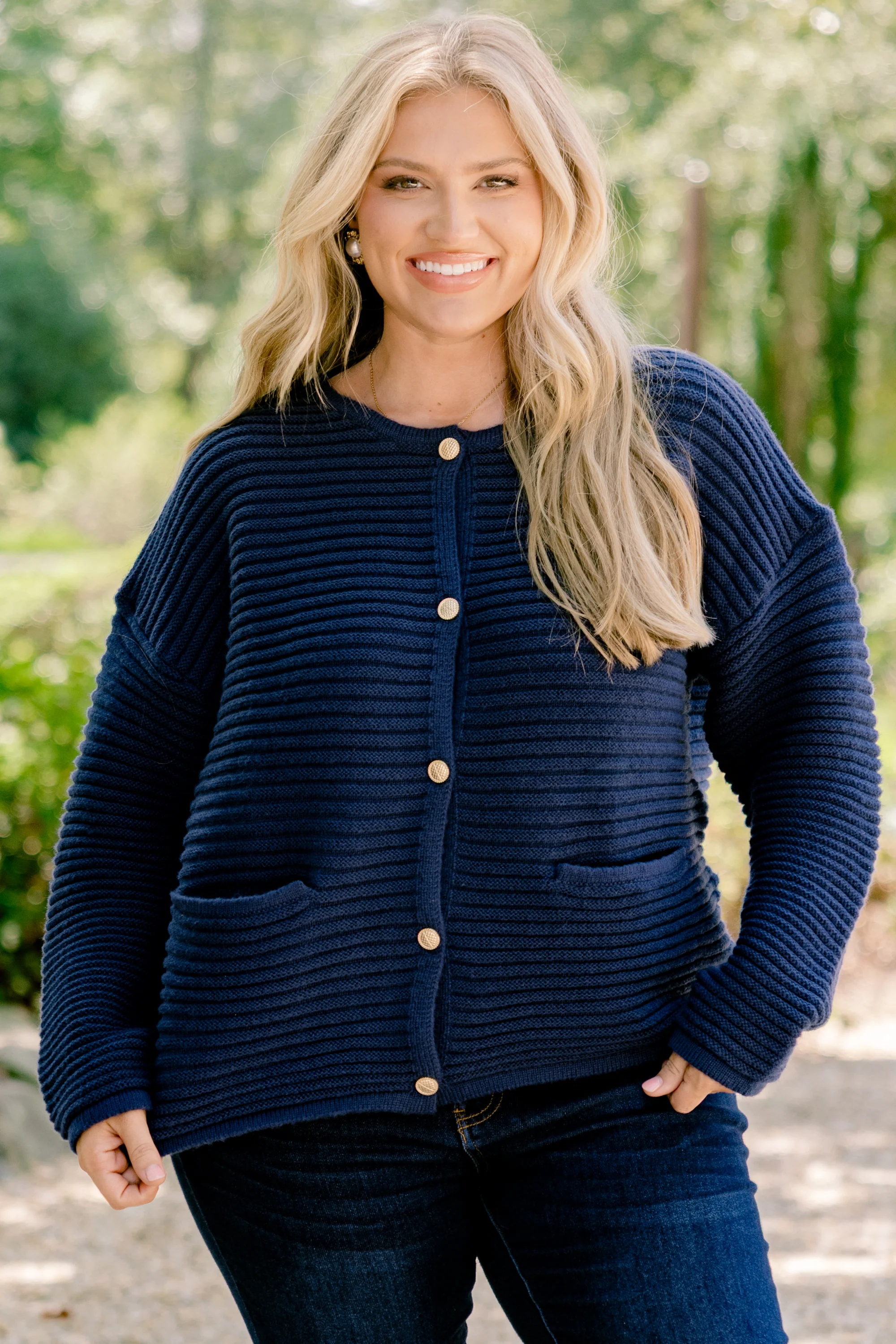 Path To Greatness Cardigan, Navy - Giverhouse