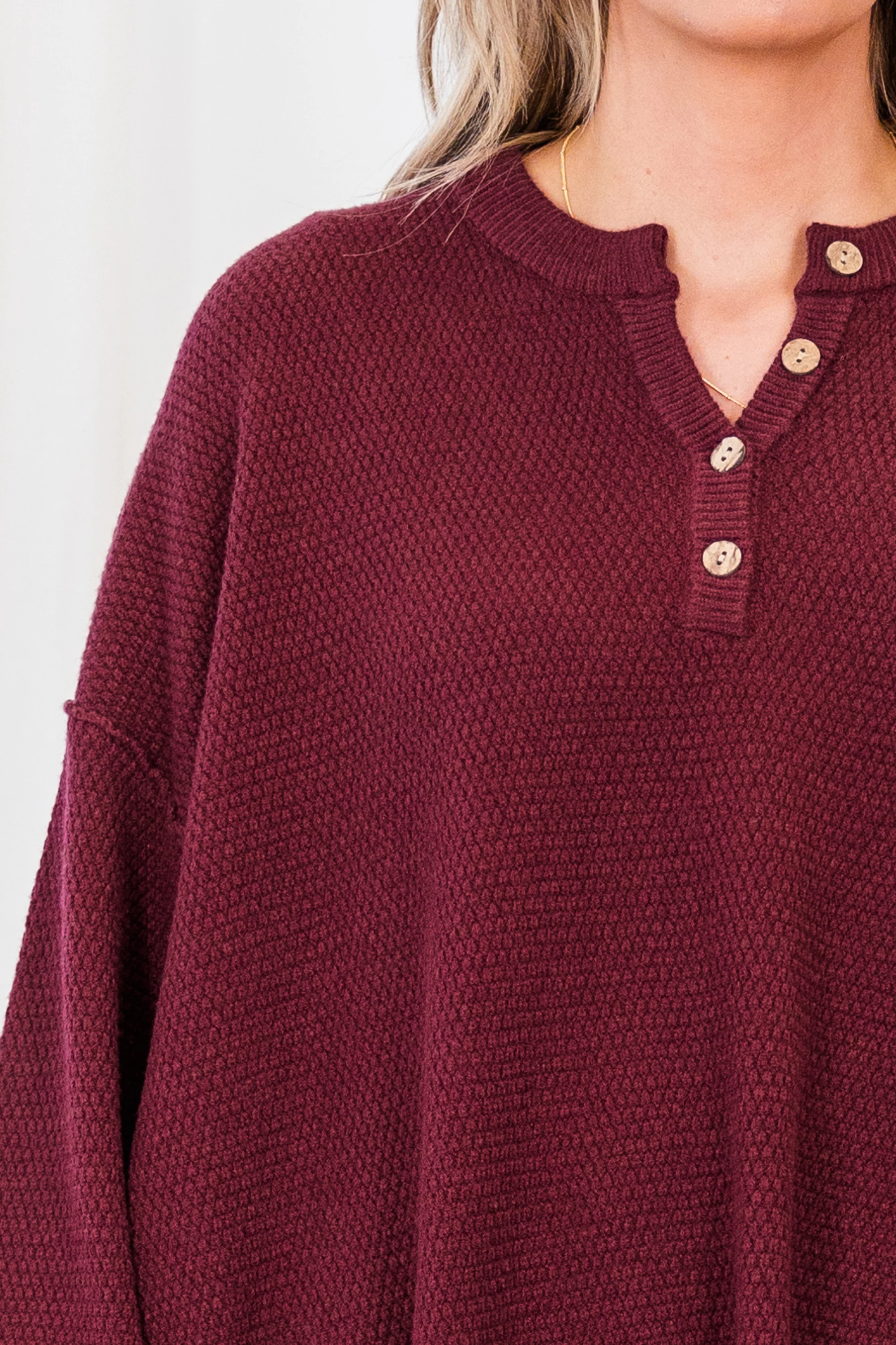 Please Take Me With You Sweater, Burgundy - Giverhouse