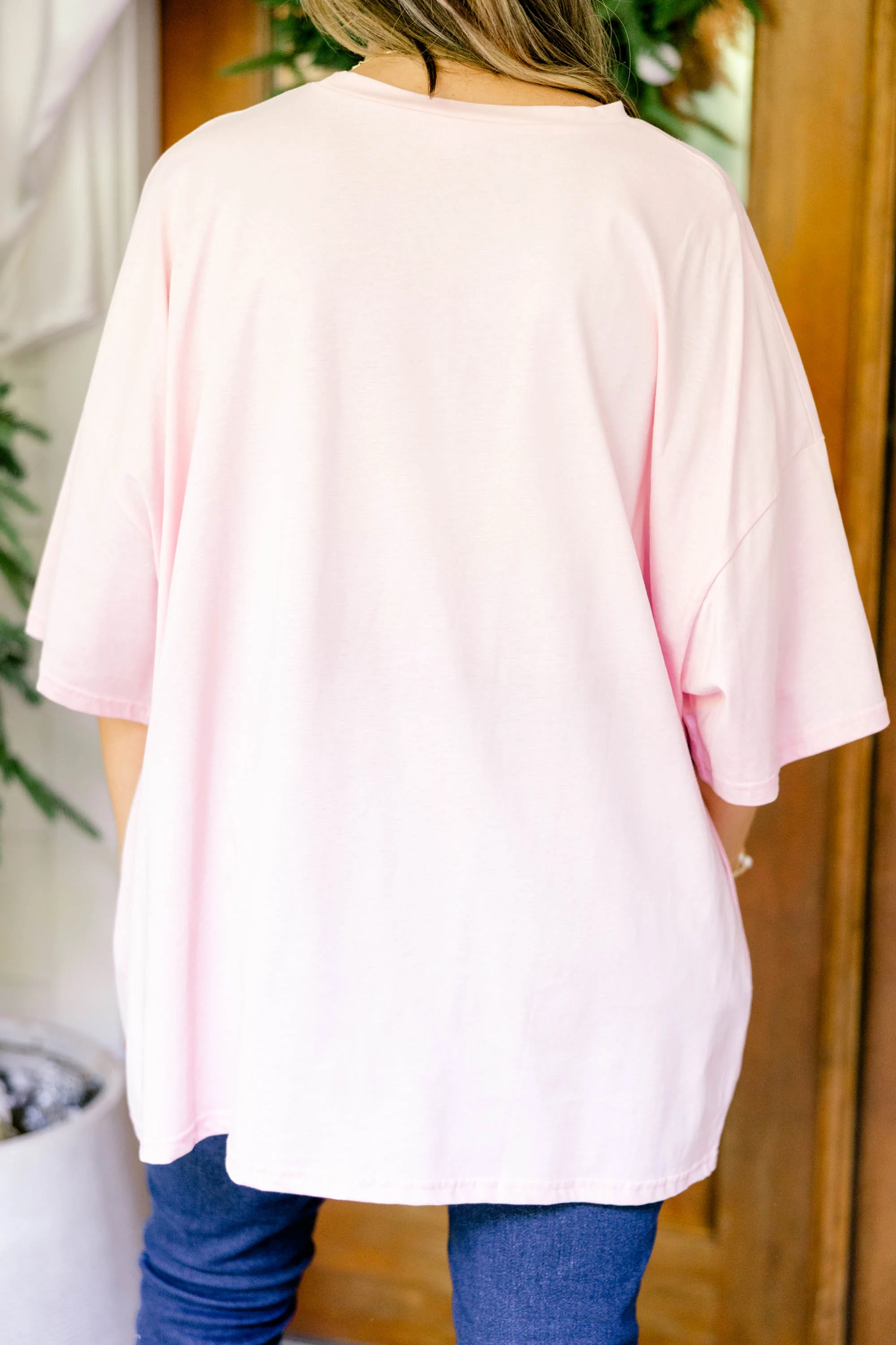 Joy to the World Boyfriend Tee, Dusty Pink - Giverhouse