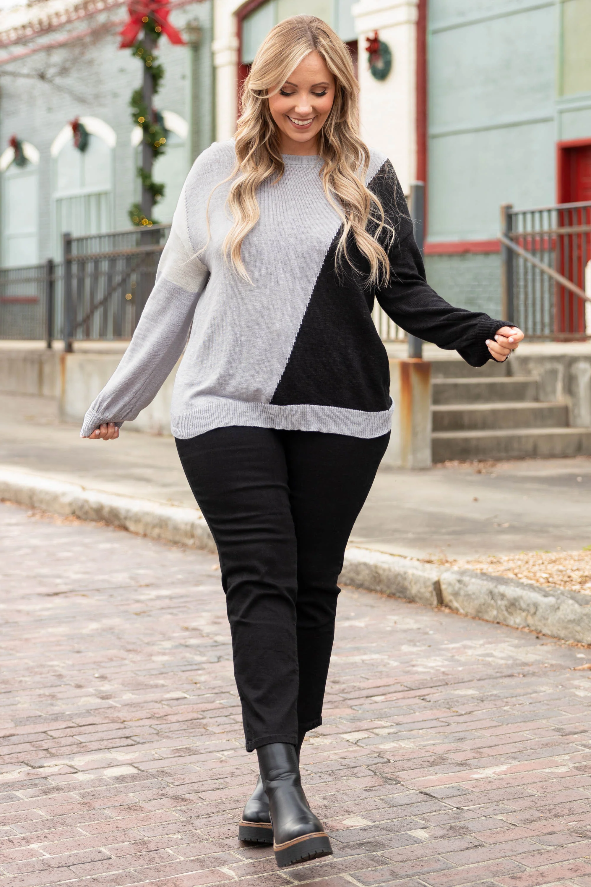 Always Thinking Sweater, Gray - Giverhouse