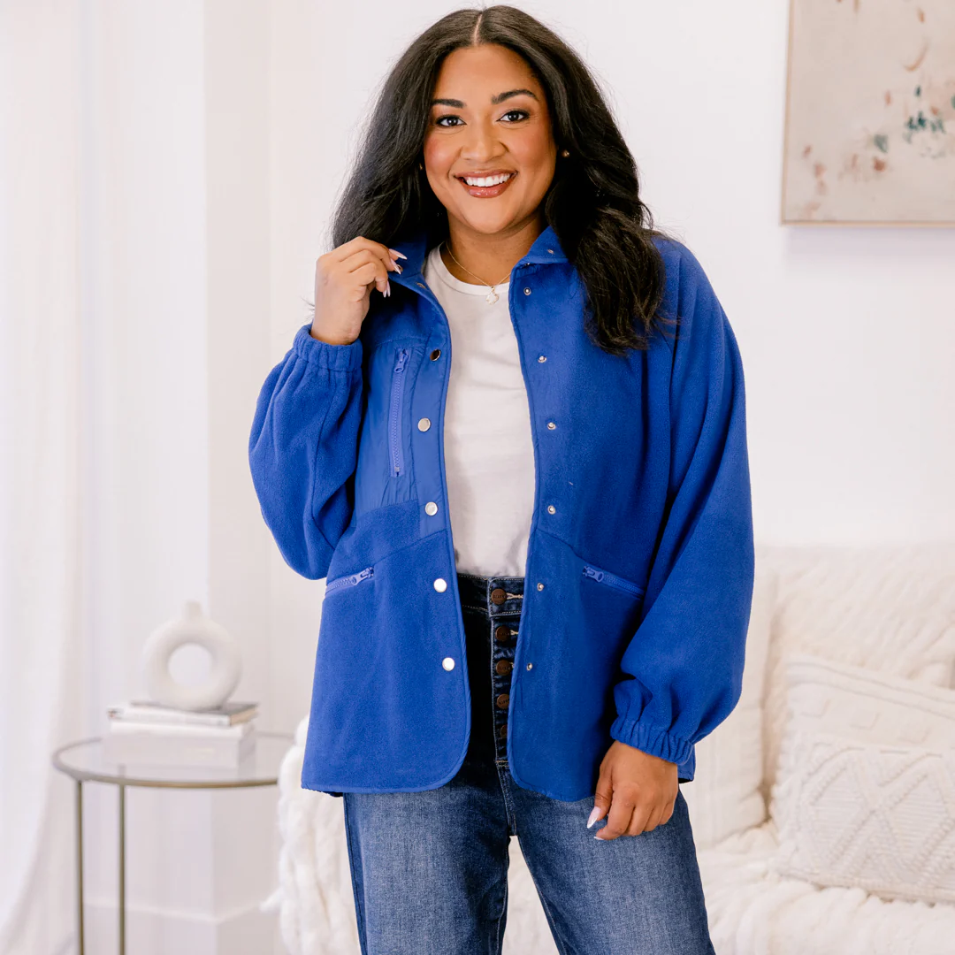 New Chapters Jacket, Blue - Giverhouse