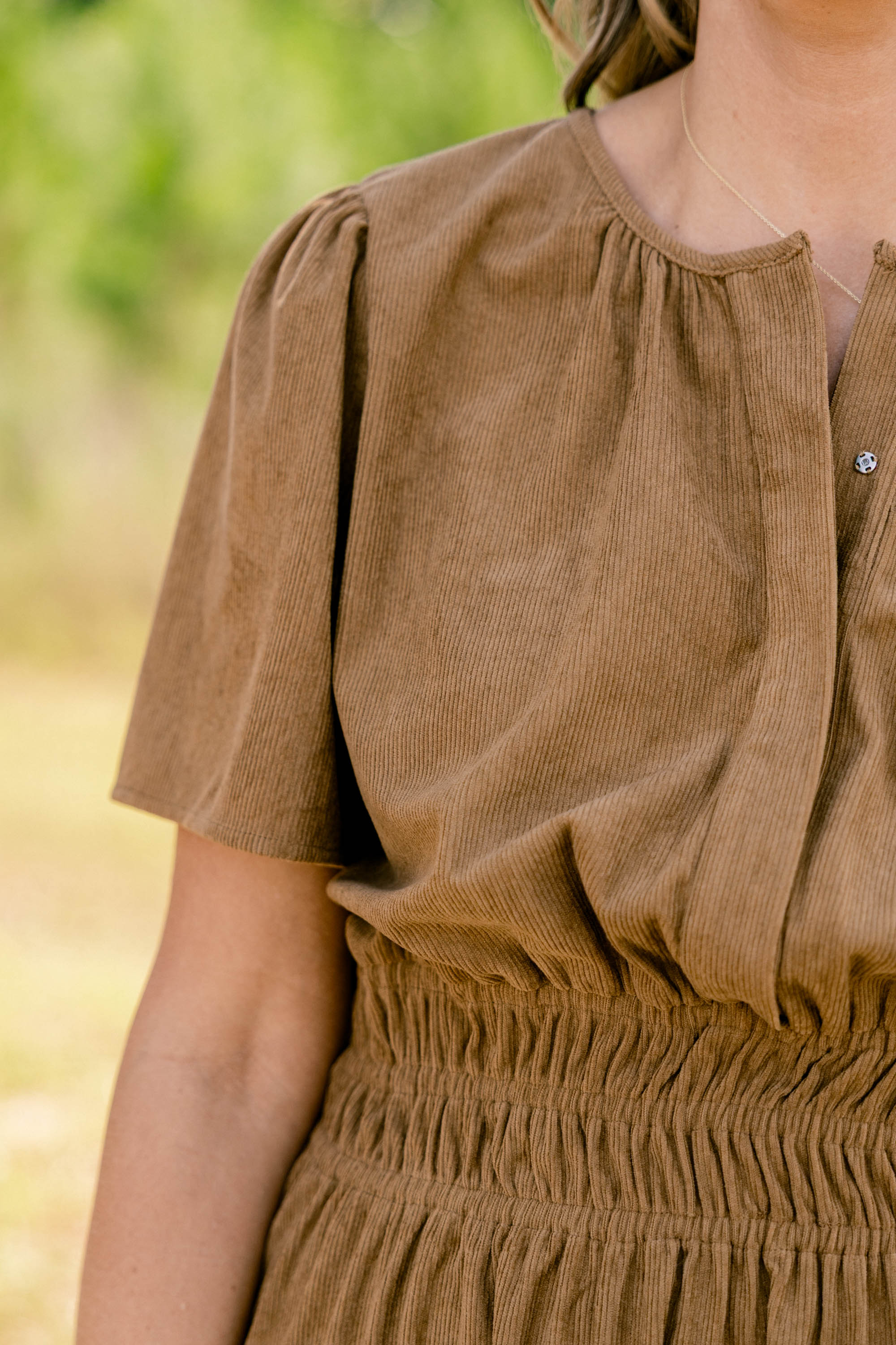 Leaves Changing Dress, Camel - Giverhouse