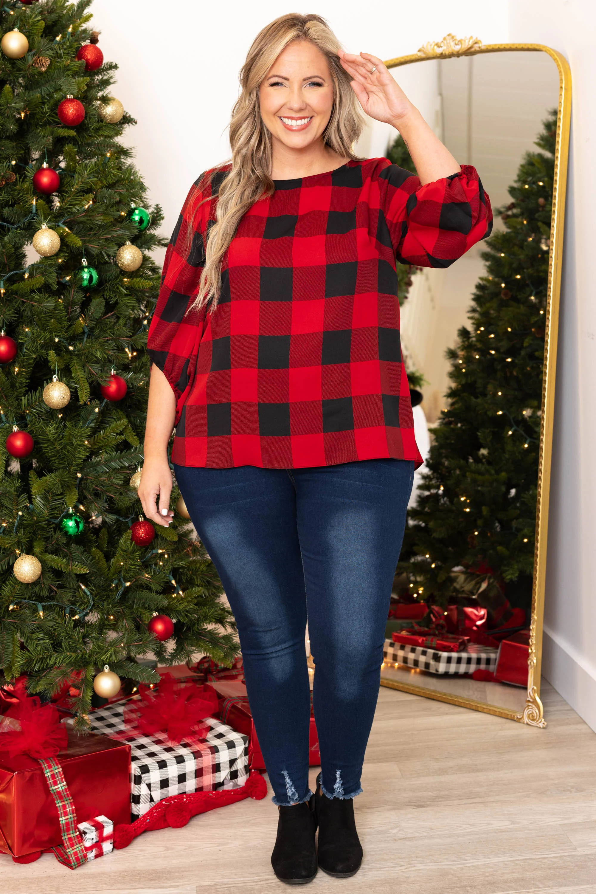 Patience My Love Blouse, Red - Giverhouse