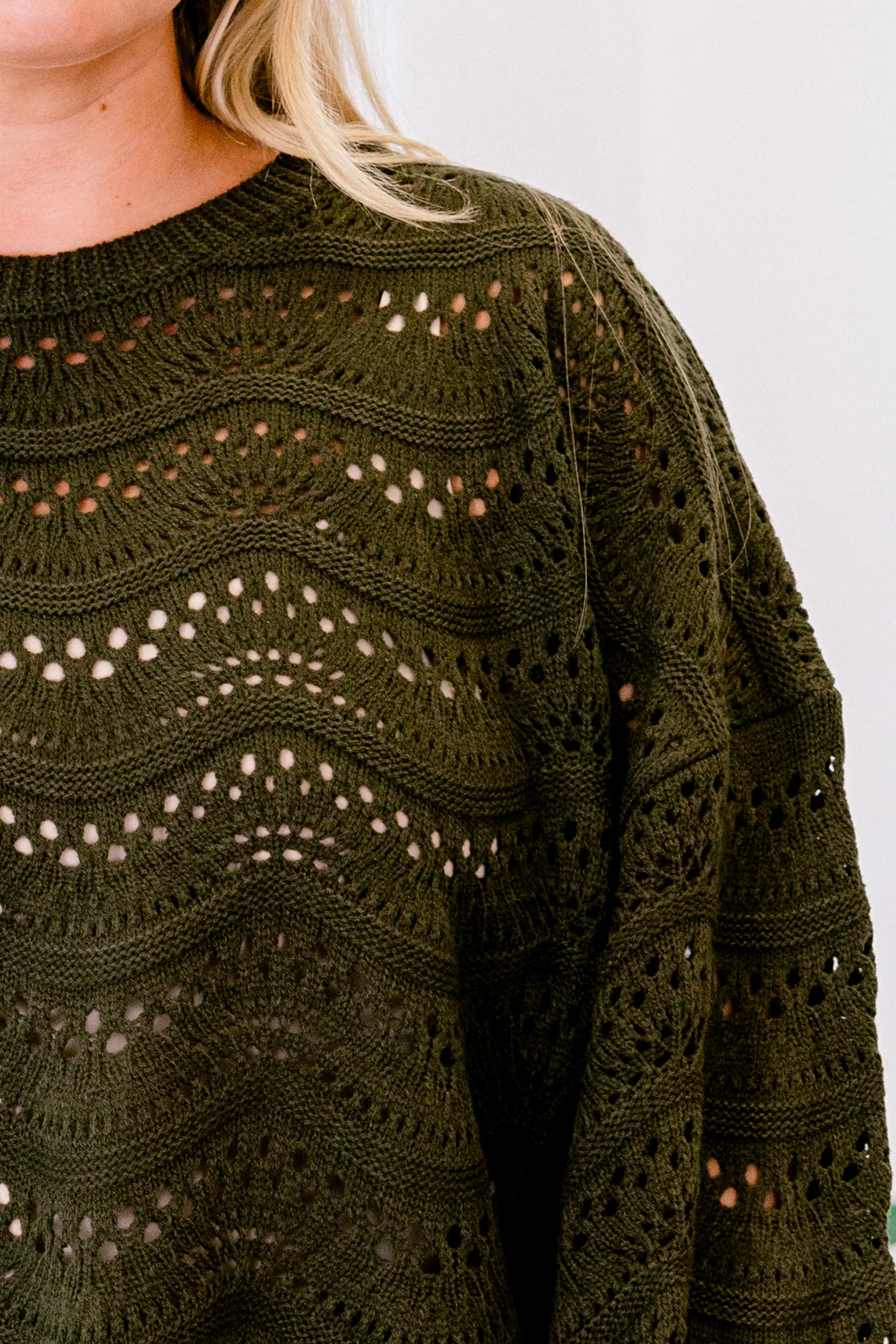 Wavy Comfort Sweater, Green - Giverhouse