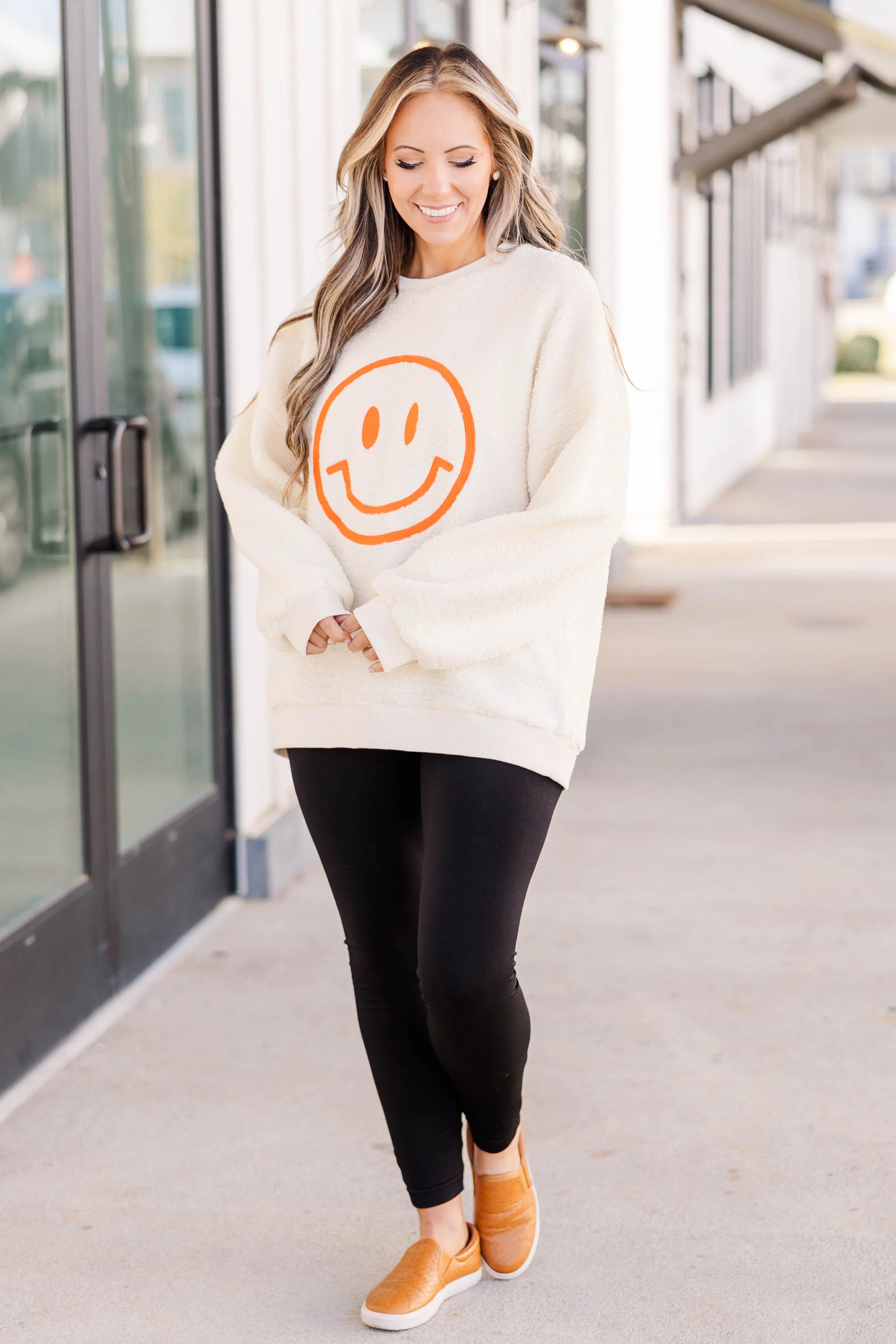 All Smiles Pullover, Cream - Giverhouse