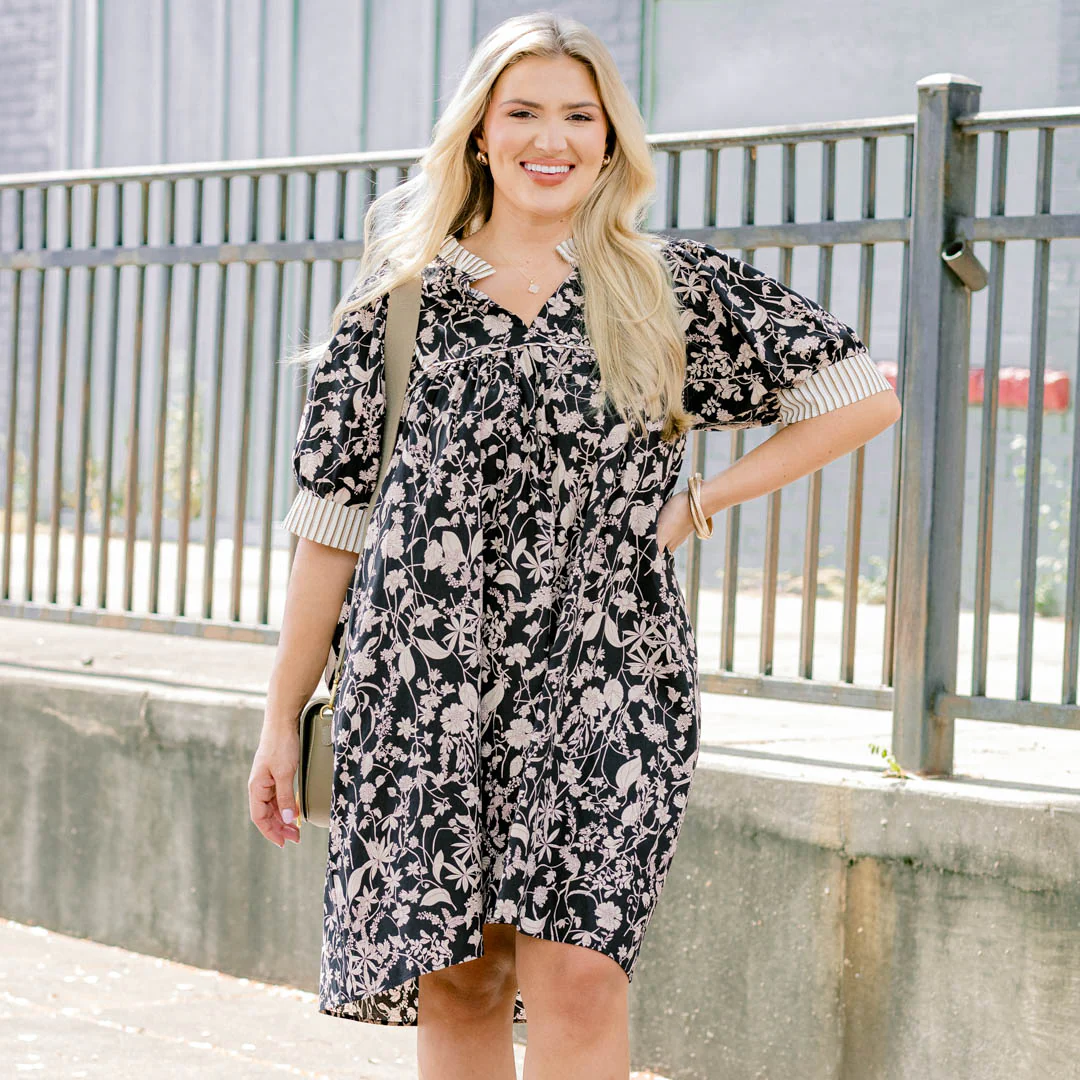 Make My Night Dress, Black-Cream - Giverhouse