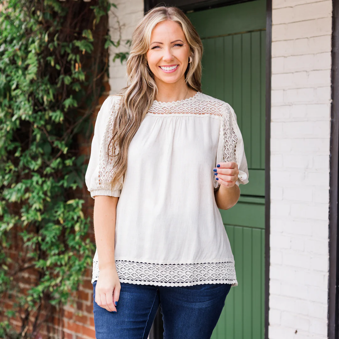 Thinking 'Bout Love Top, Oatmeal - Giverhouse