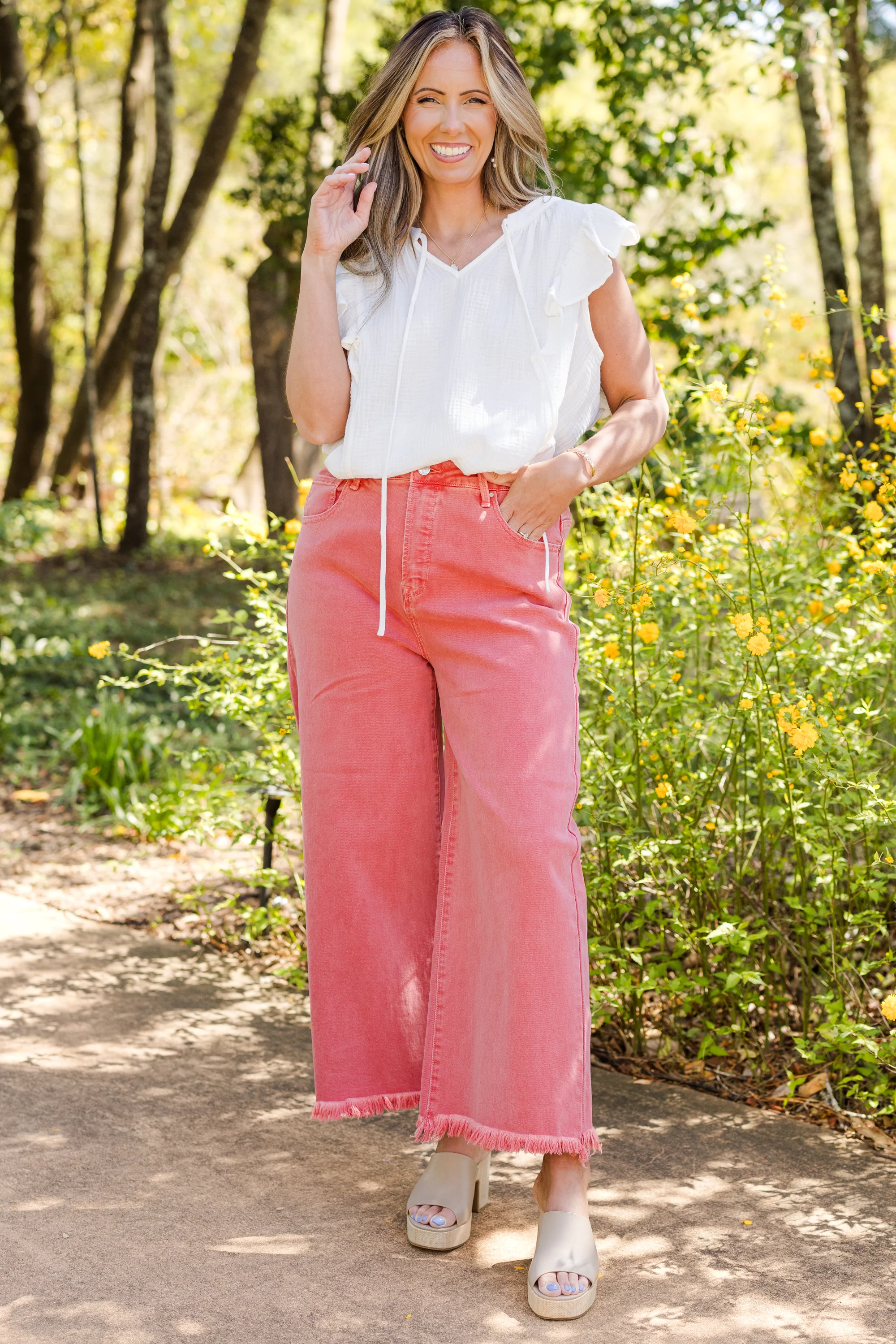 Peachy Keen Jeans, Peach Blossom - Giverhouse
