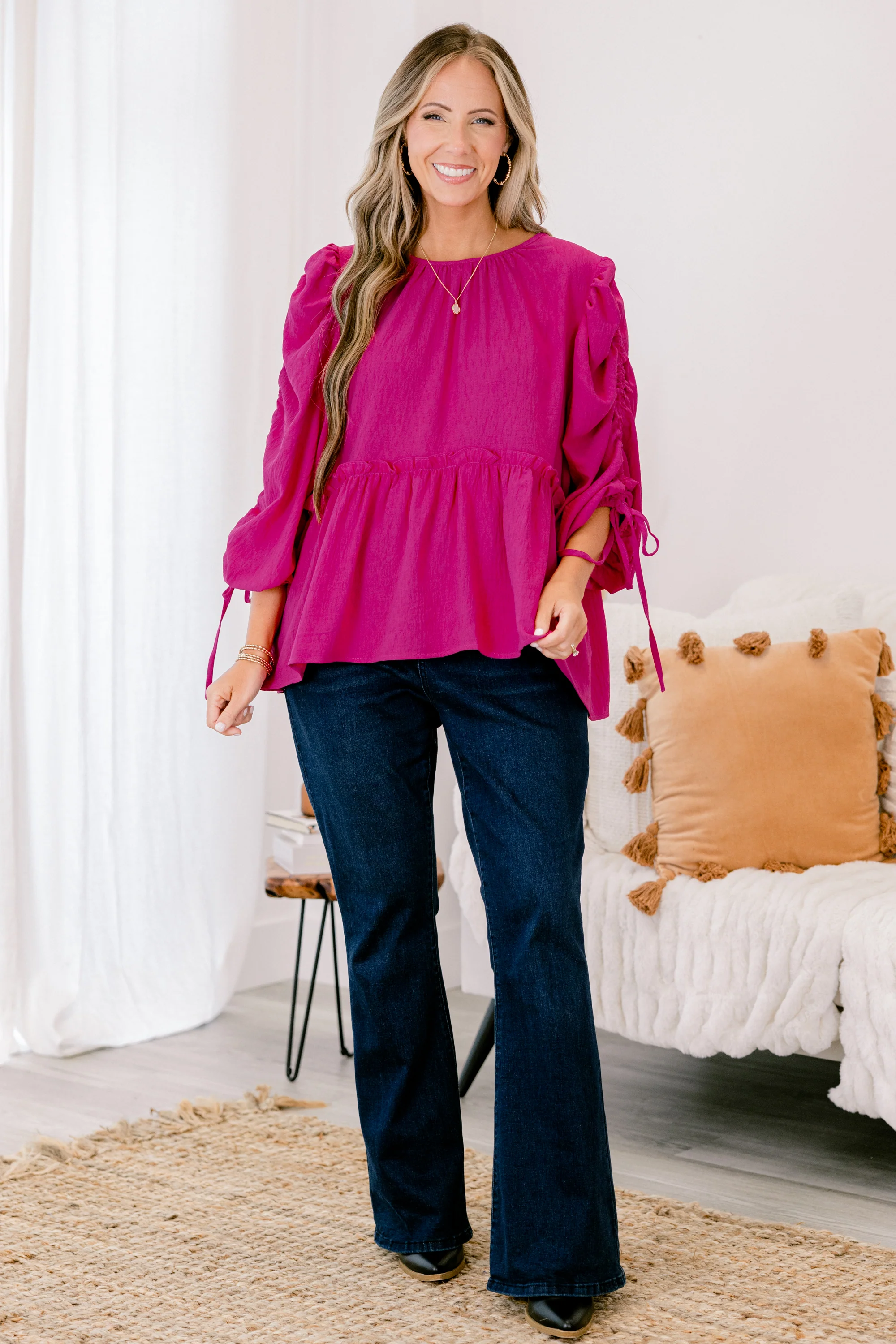 Fallin' In Love Top, Magenta - Giverhouse