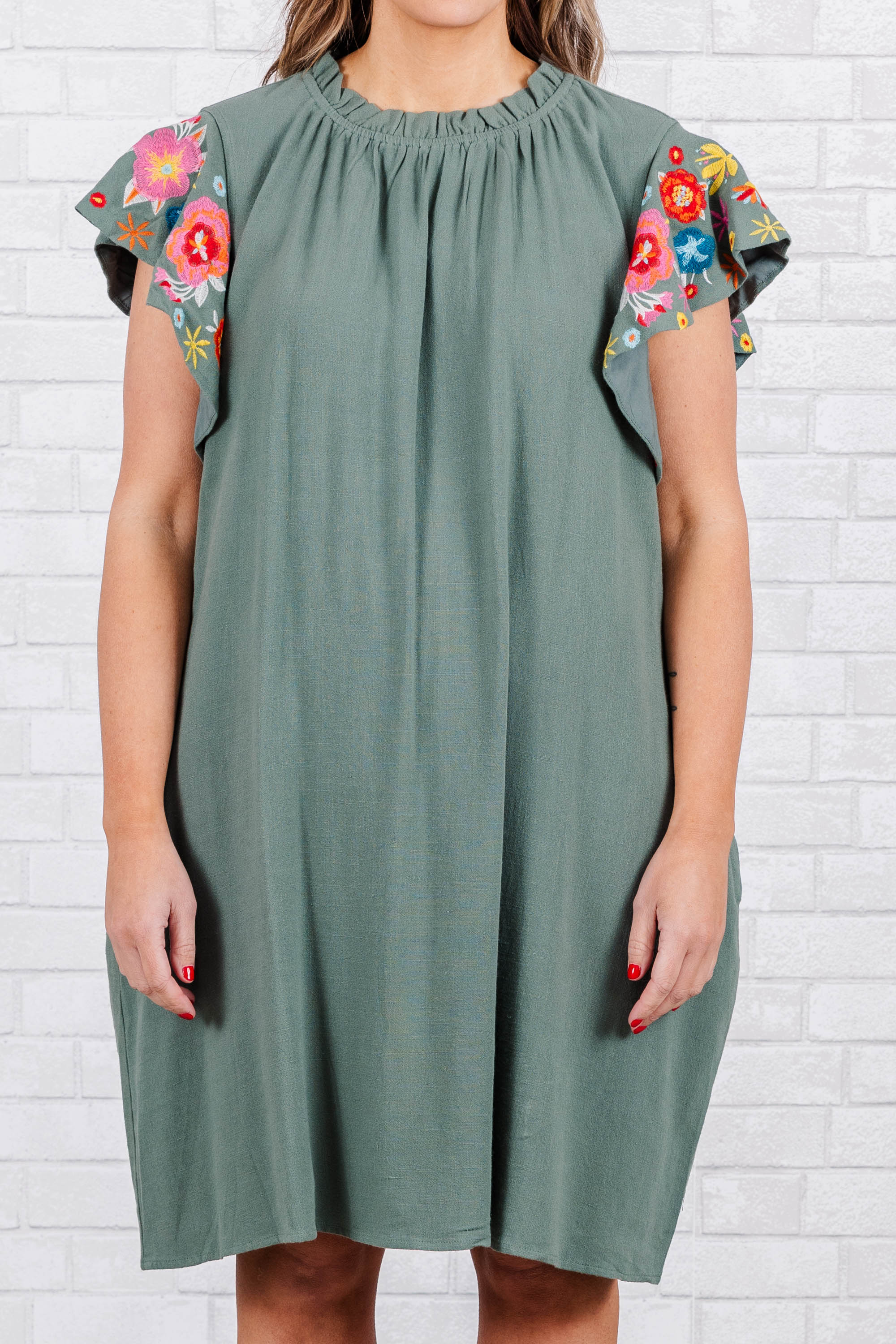 Radiant Glow Dress, Sage - Giverhouse