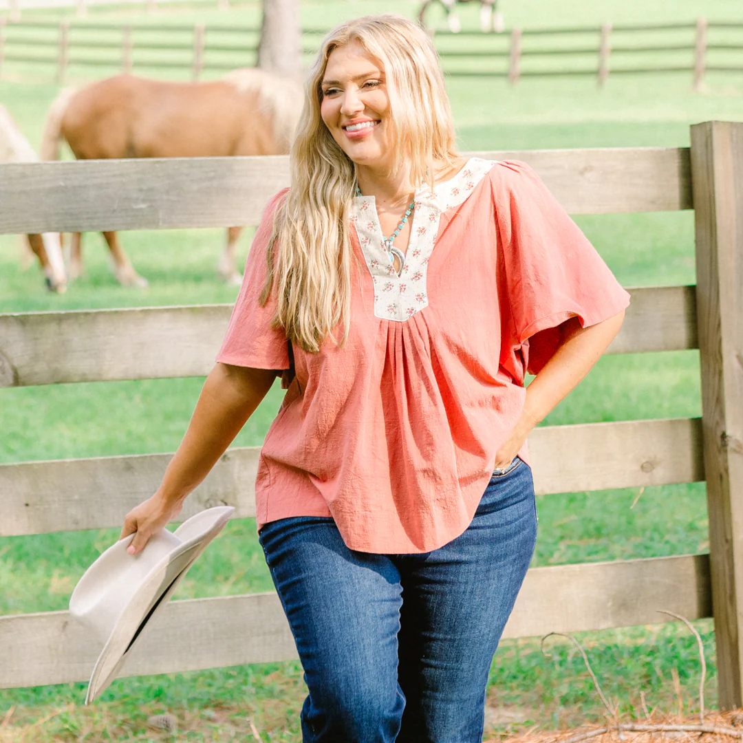 Nautical Breeze Top, Rust - Giverhouse