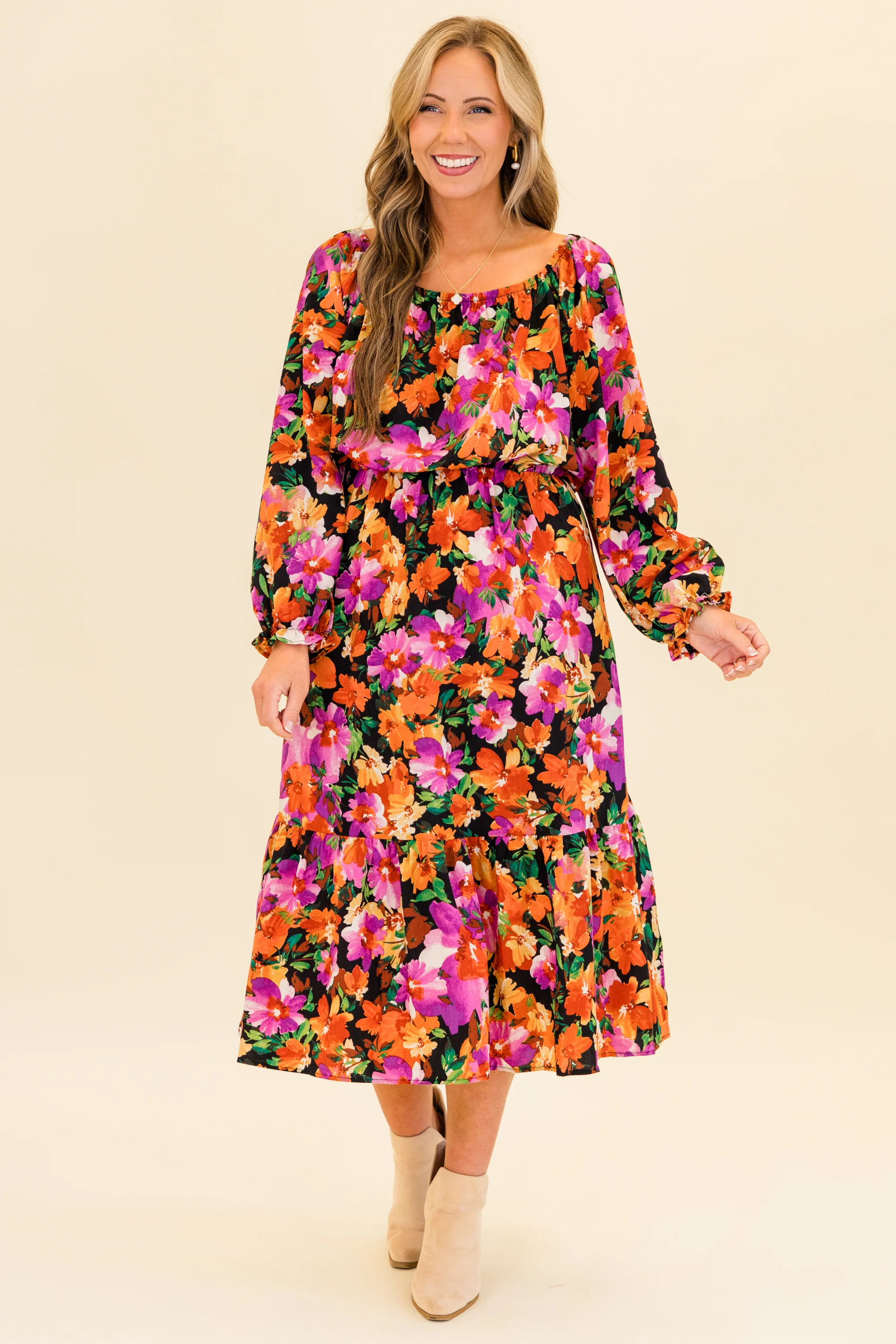 Whispers Of The Wind Dress, Black - Giverhouse