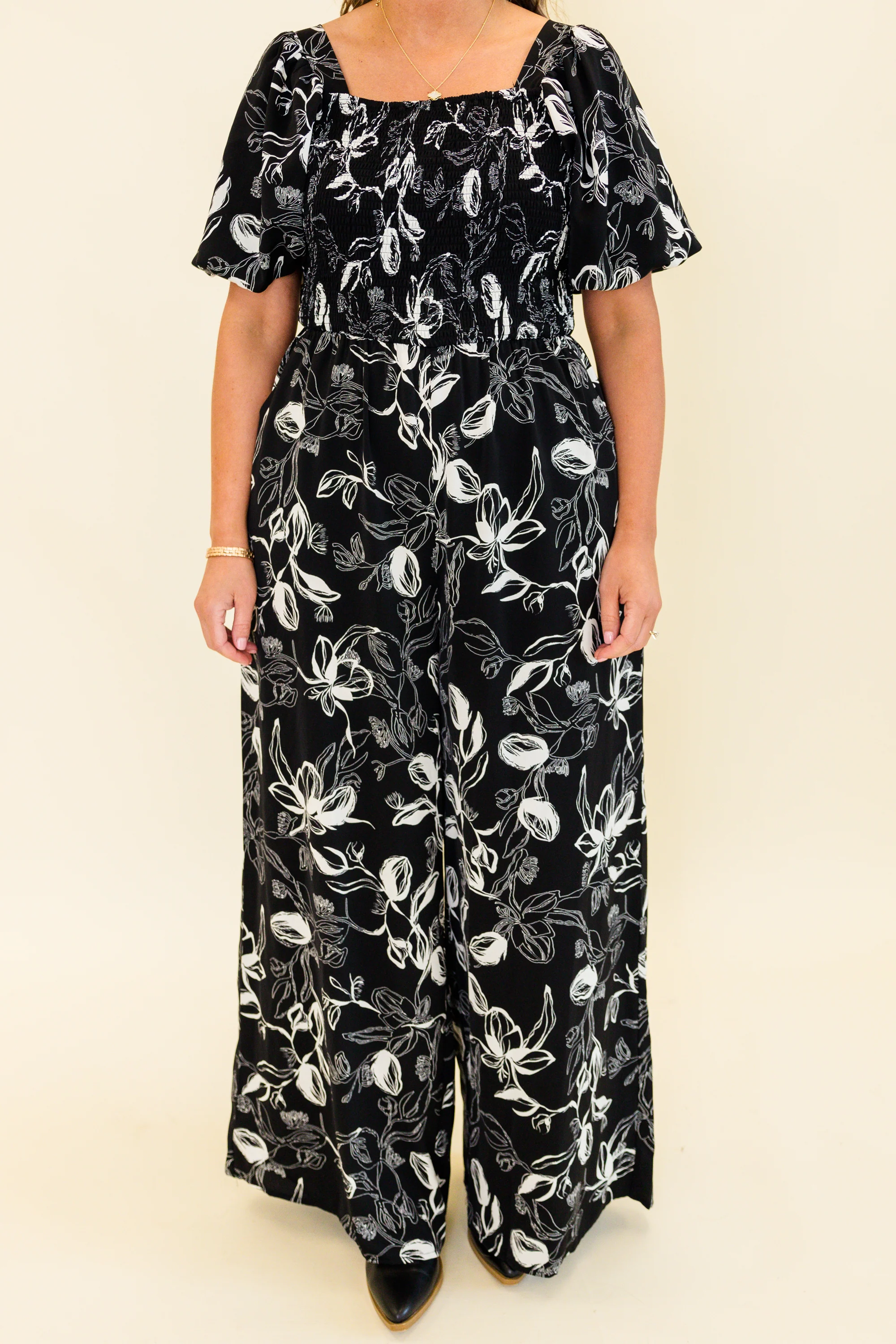 Goddess in the Garden Jumpsuit, Black - Giverhouse