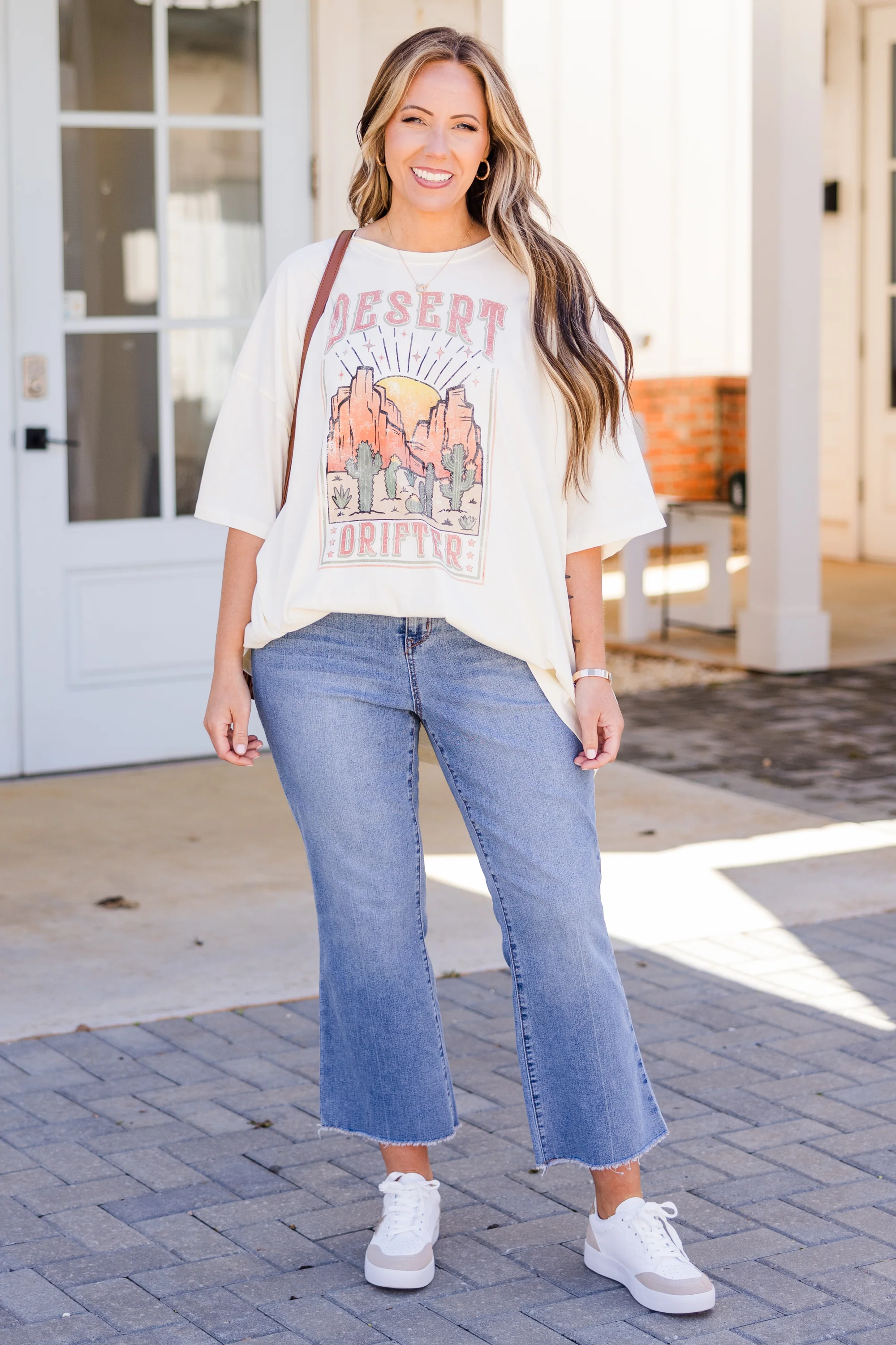 Arizona Plateau Boyfriend Tee, Ivory - Giverhouse