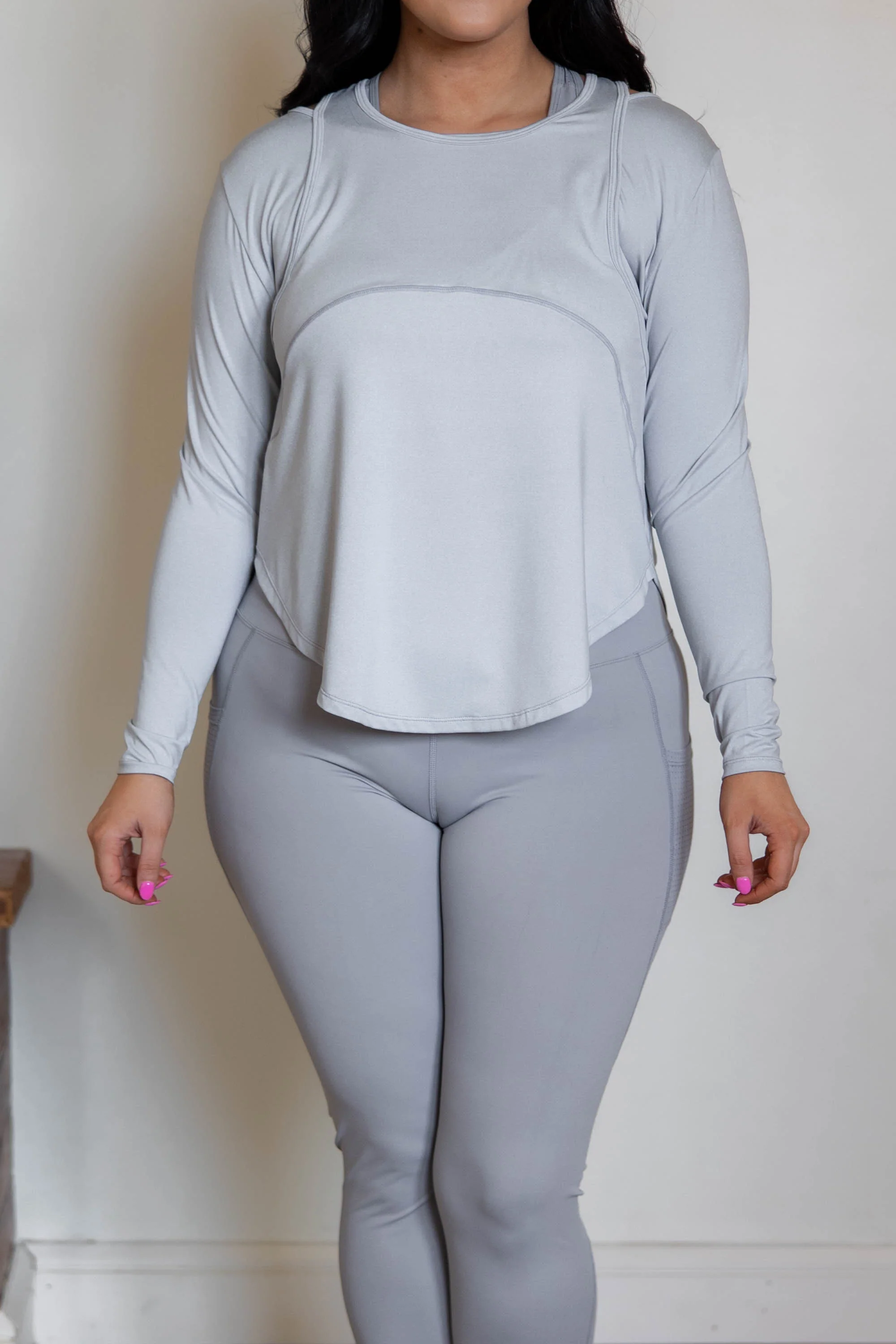 Seizing The Day Active Top, Slate - Giverhouse