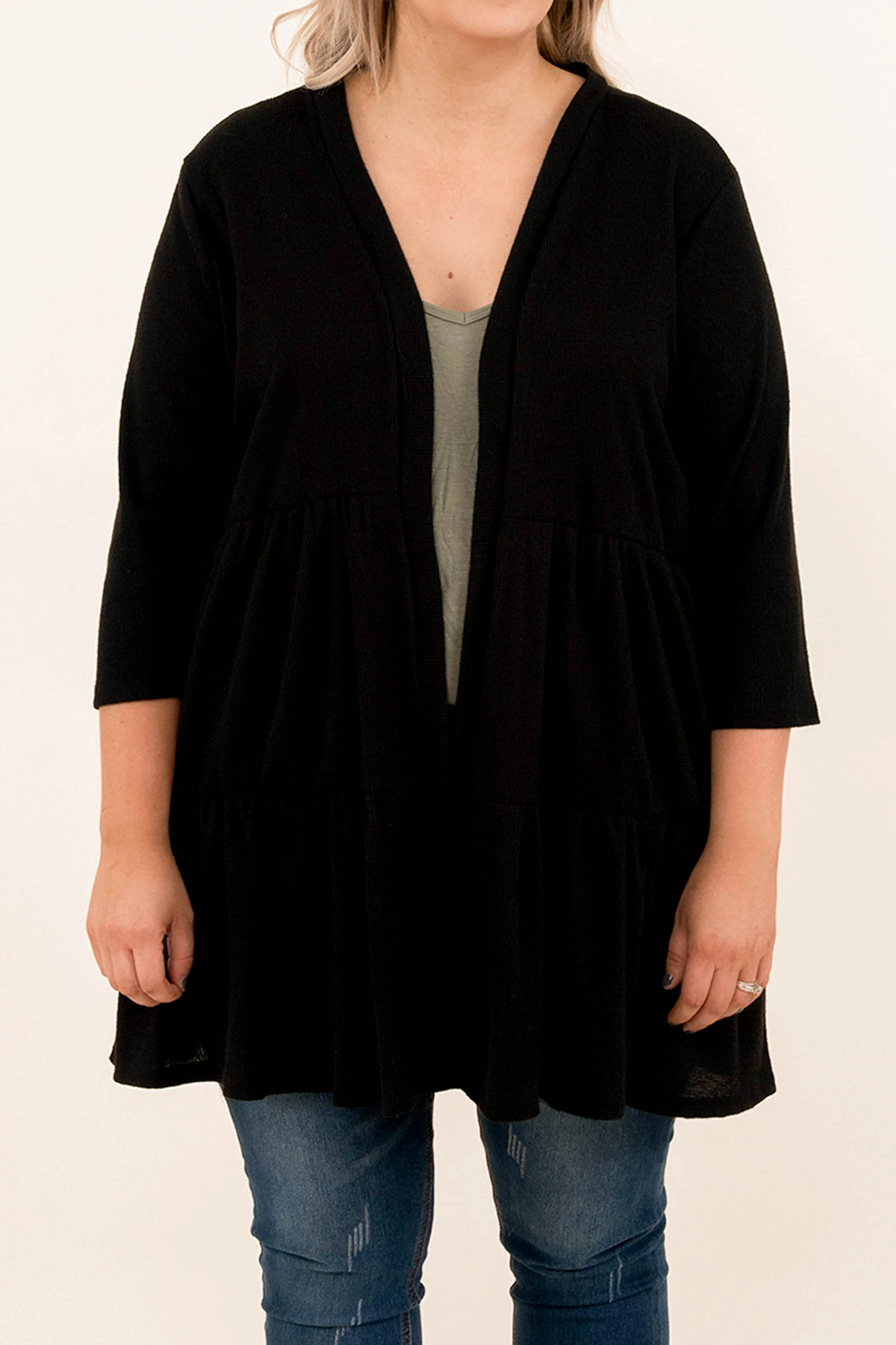 Take On The World Cardigan, Black - Giverhouse