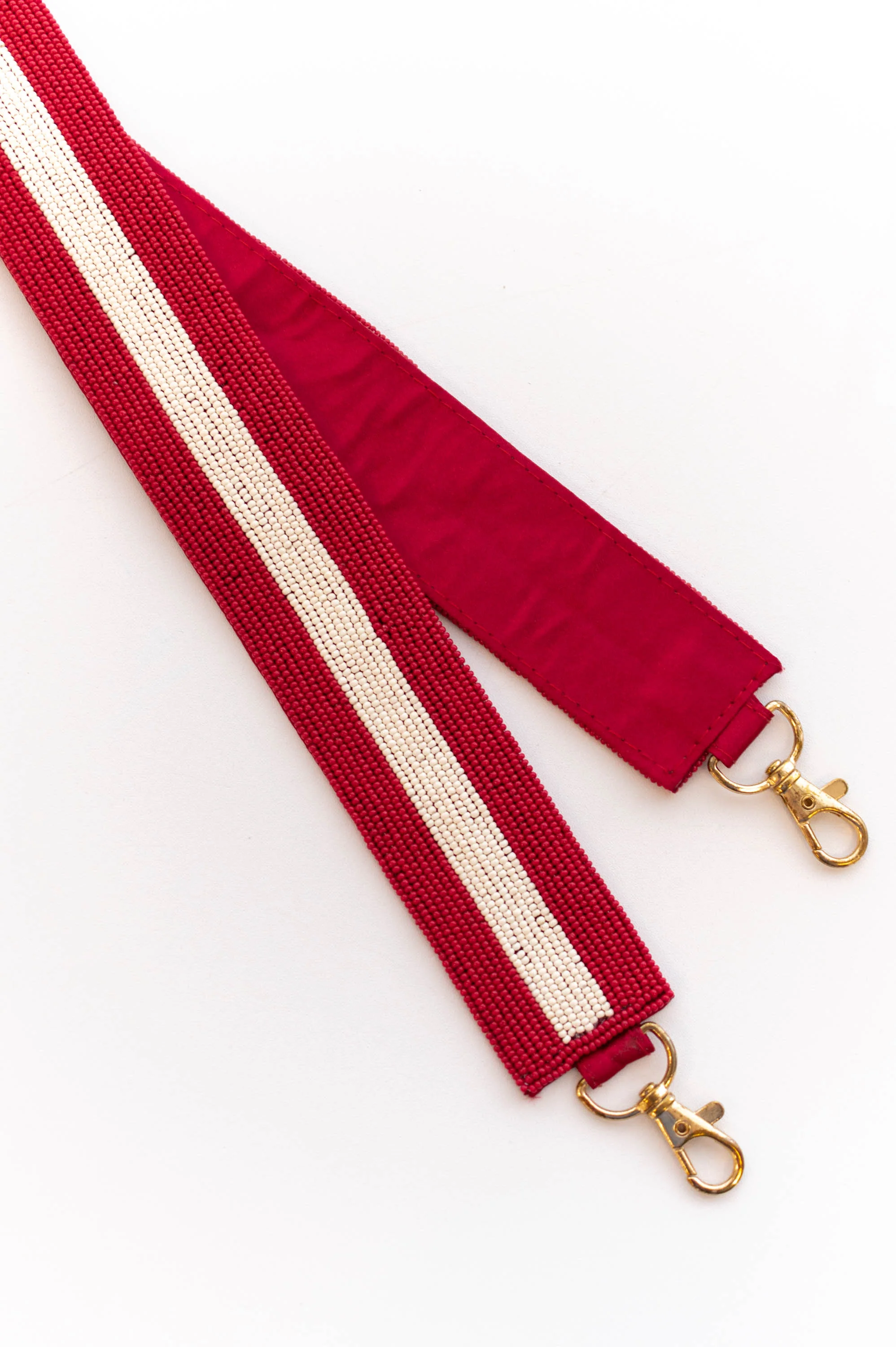 One Team One Dream Beaded Purse Strap, Red White - Giverhouse