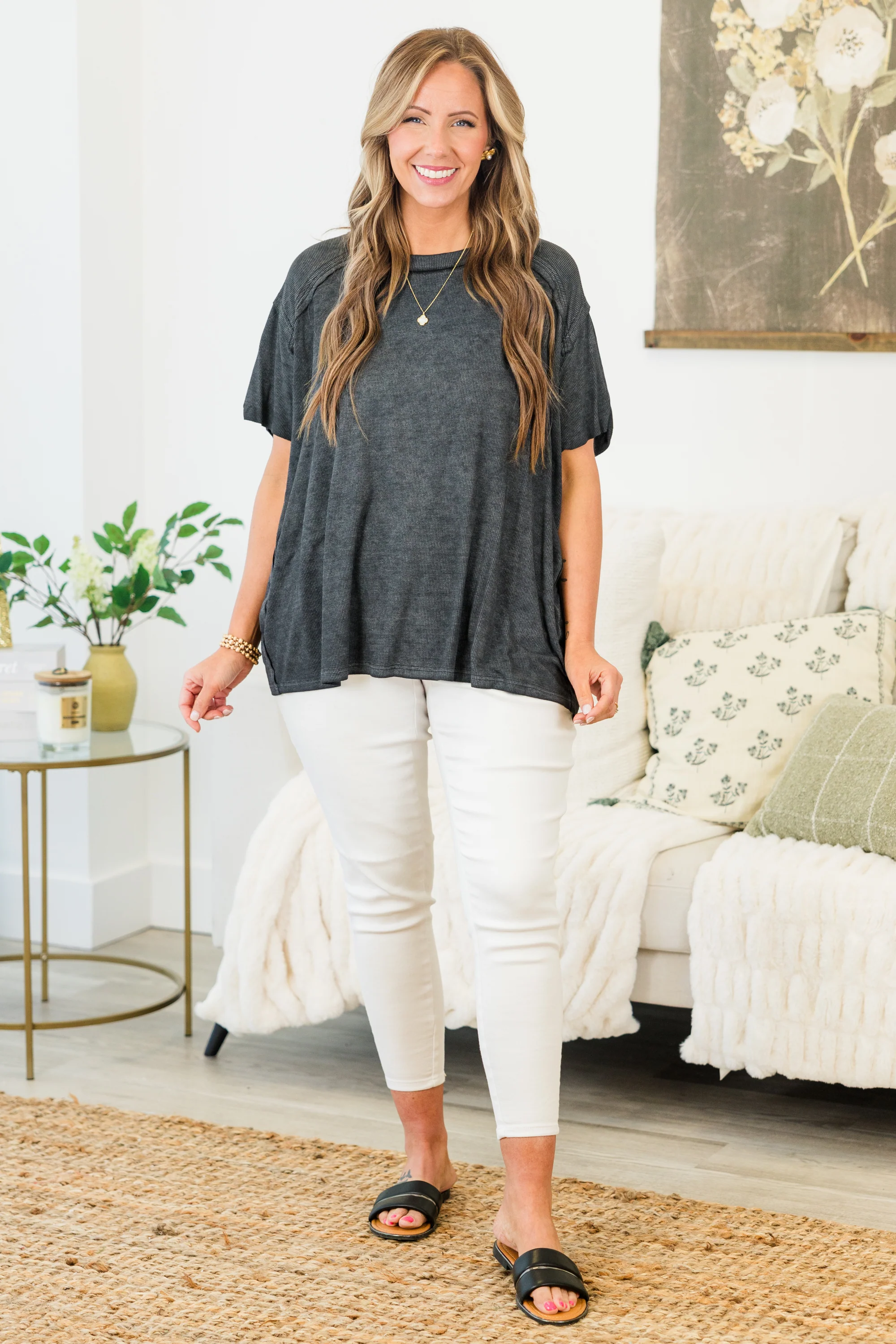 Gotta Let You Go Top, Ash Black - Giverhouse